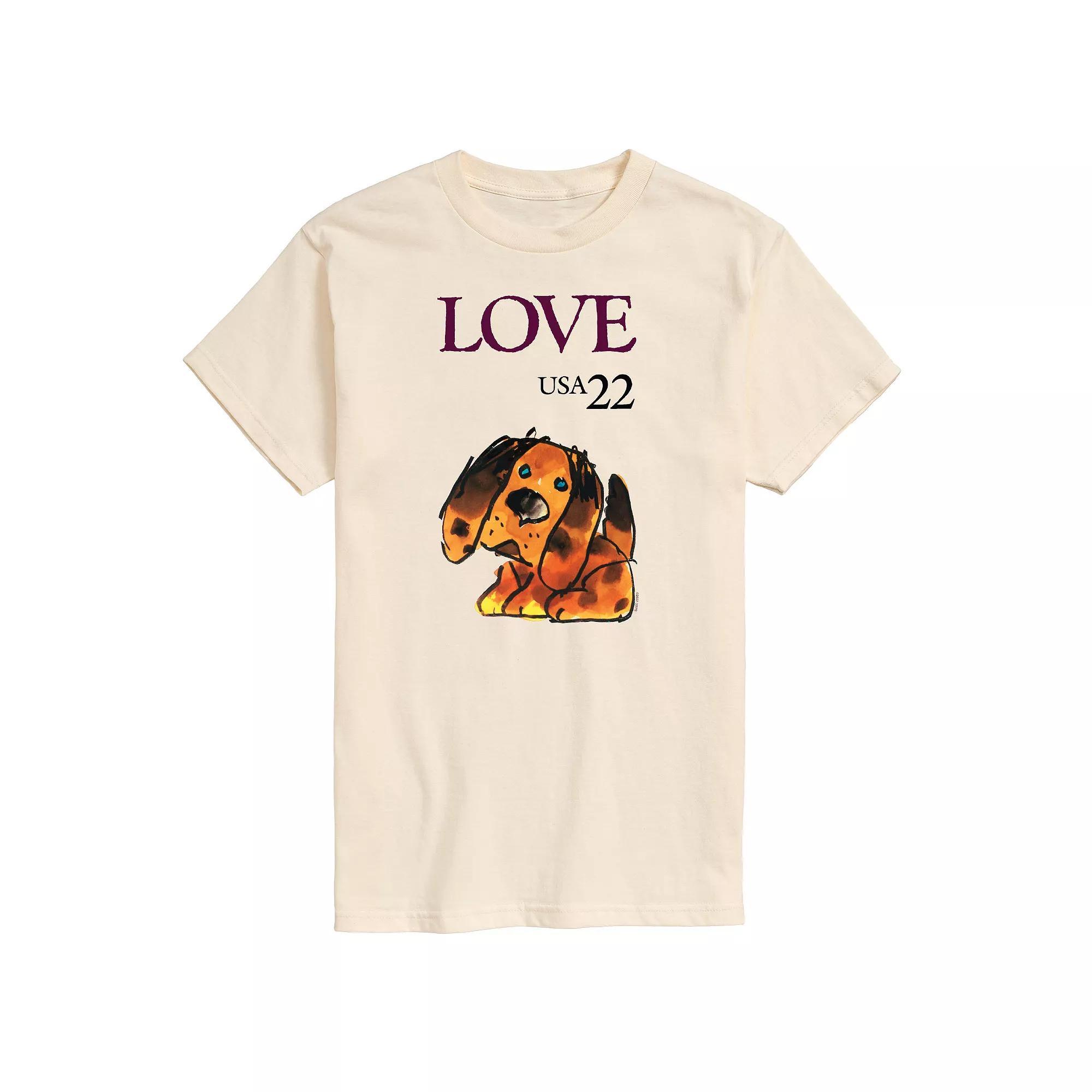Men's USPS Love Puppy Stamp Tee,  Product Image