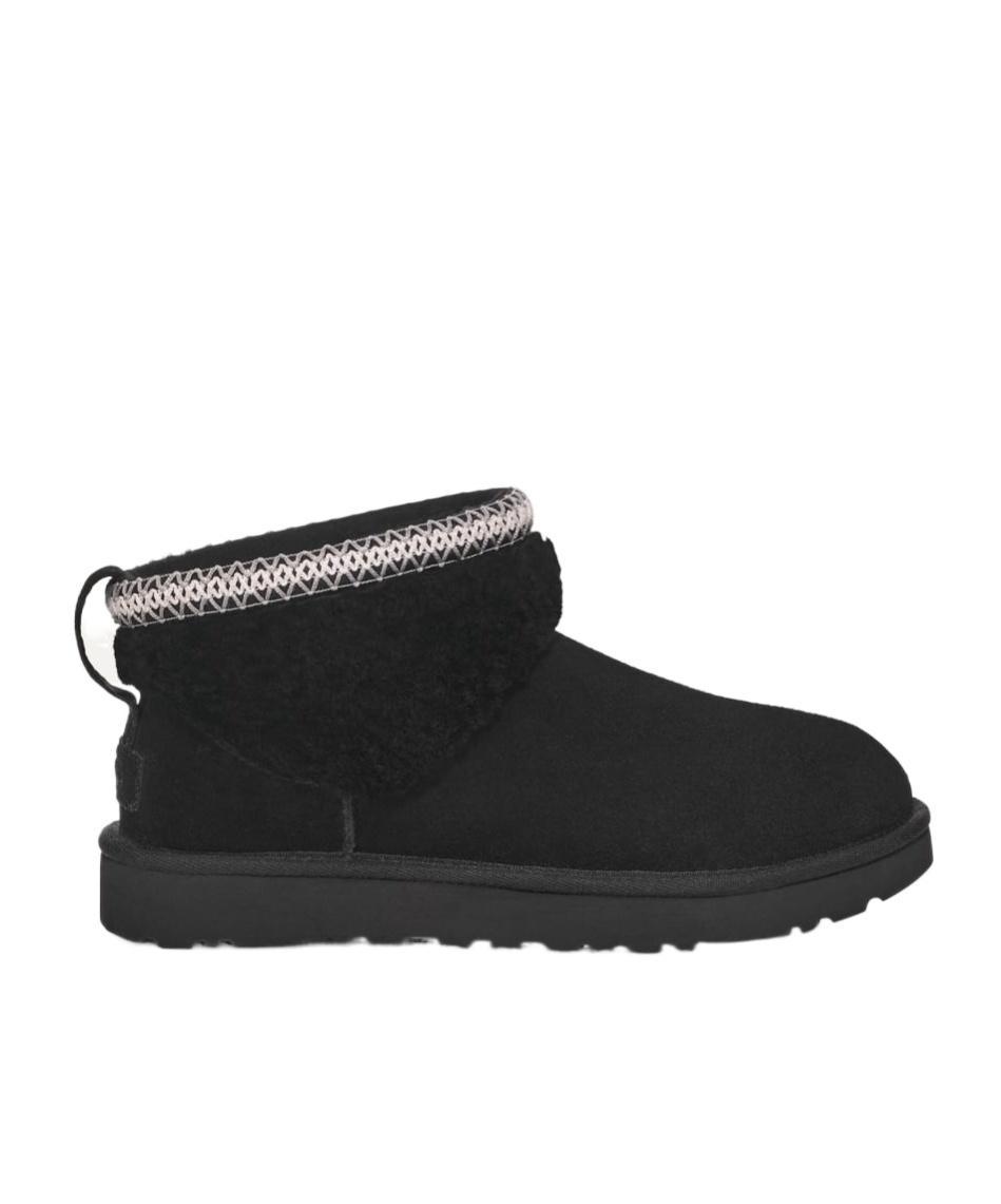 UGG Tasman Womens Suede Wool Mule Slippers In Black Product Image