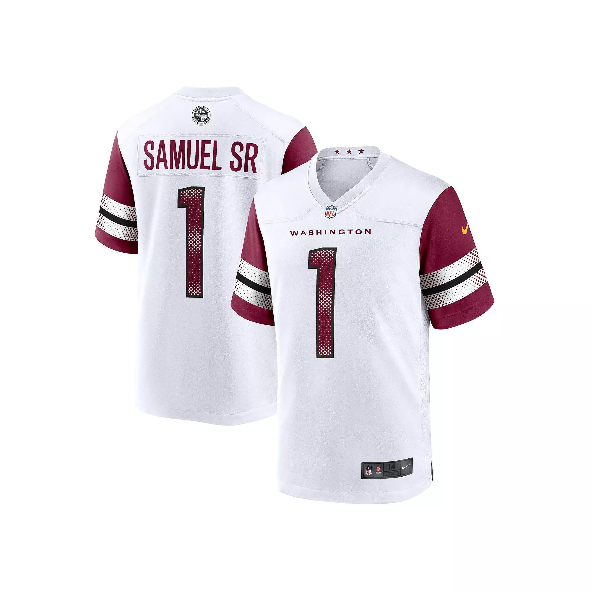 Men's Nike Deebo Samuel Sr White Washington Commanders Game Player Jersey,  Product Image