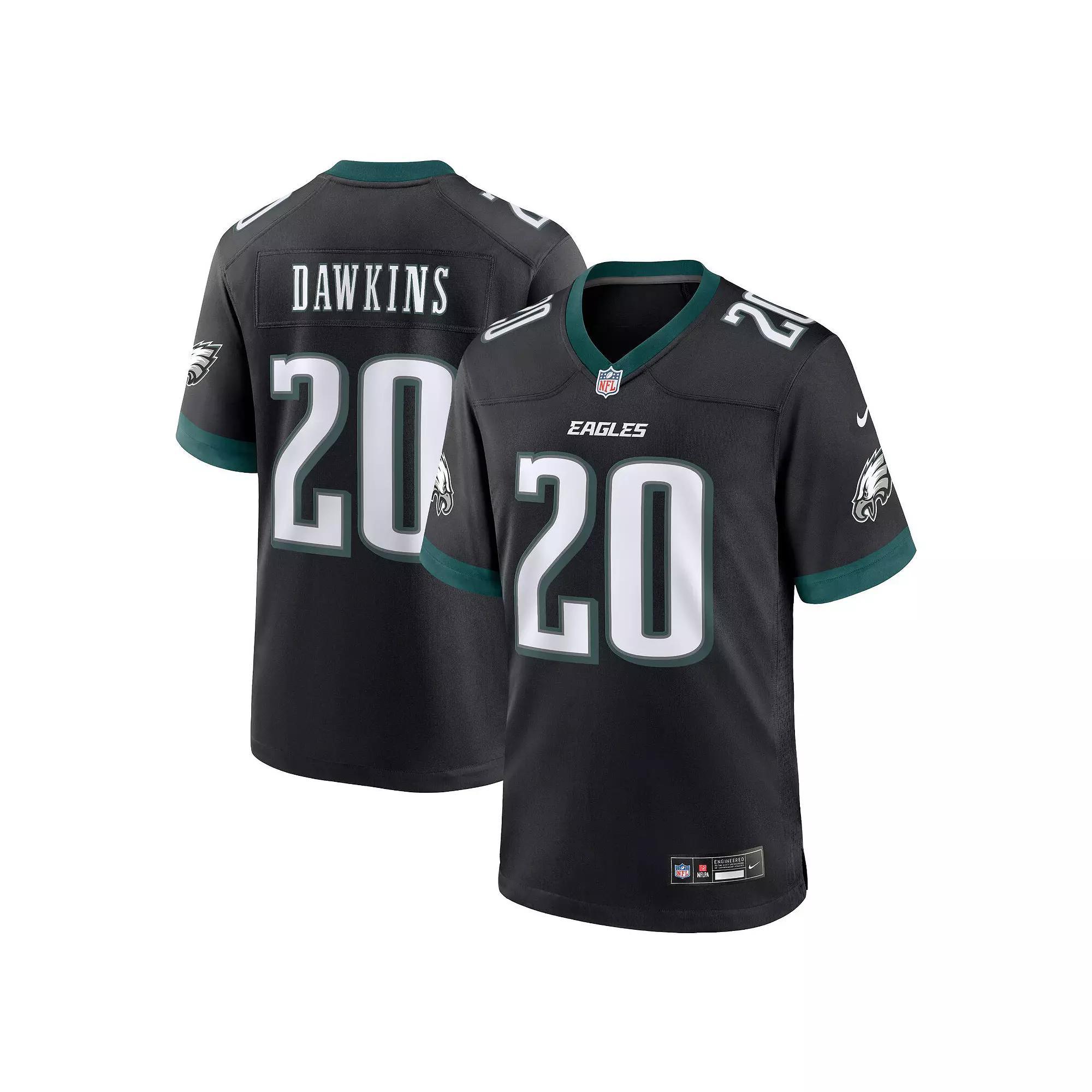 Men's Nike Brian Dawkins Black Philadelphia Eagles Alternate Game Jersey, Size: XL Product Image