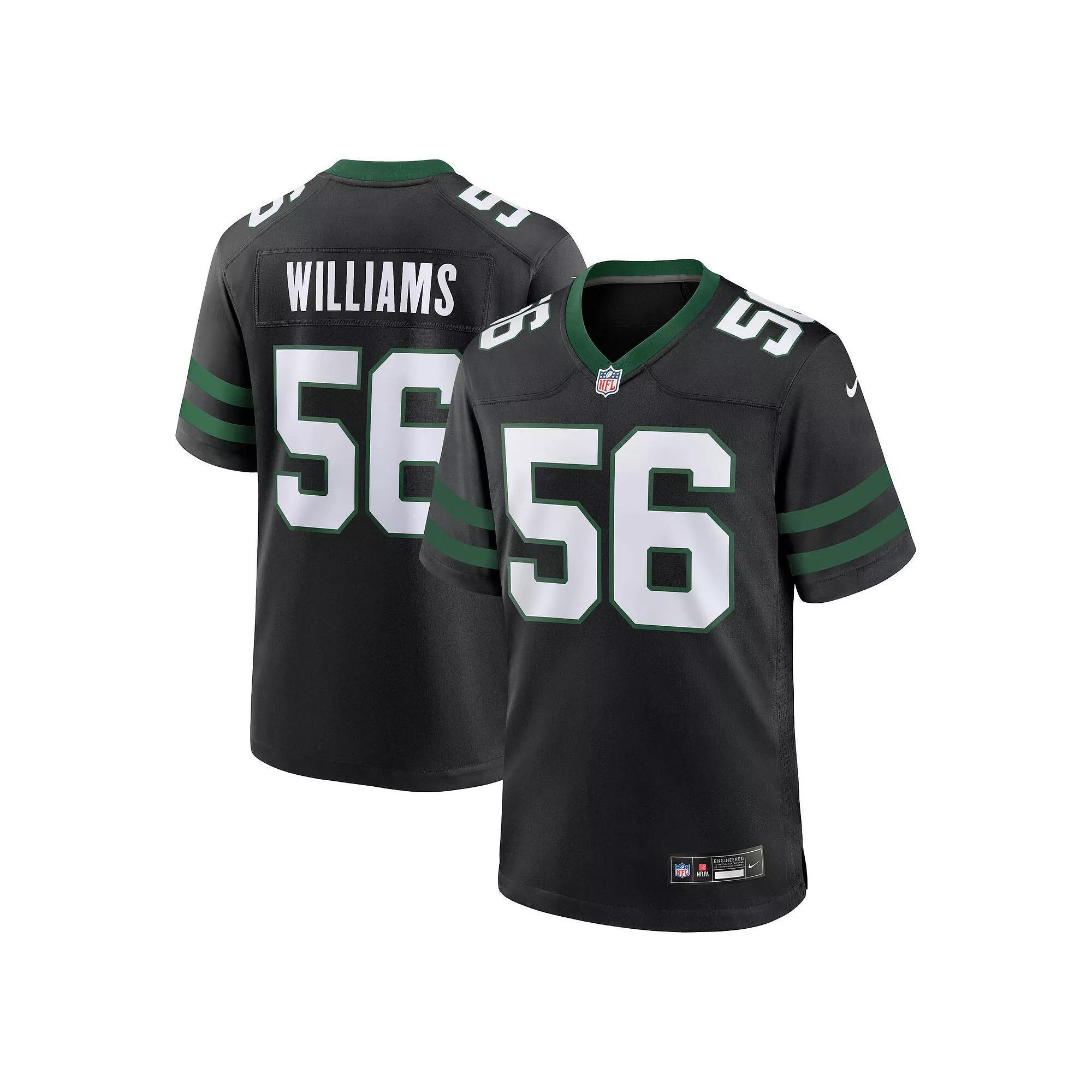 Nike Mens NFL New York Jets (Quincy Williams) Game Football Jersey | 67NM09WK72-FNG Product Image