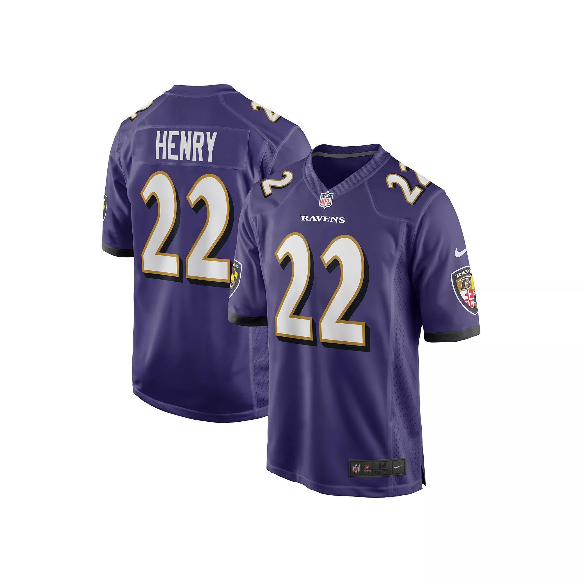 Men's Nike Derrick Henry Purple Baltimore Ravens Game Player Jersey, Size: Small Product Image