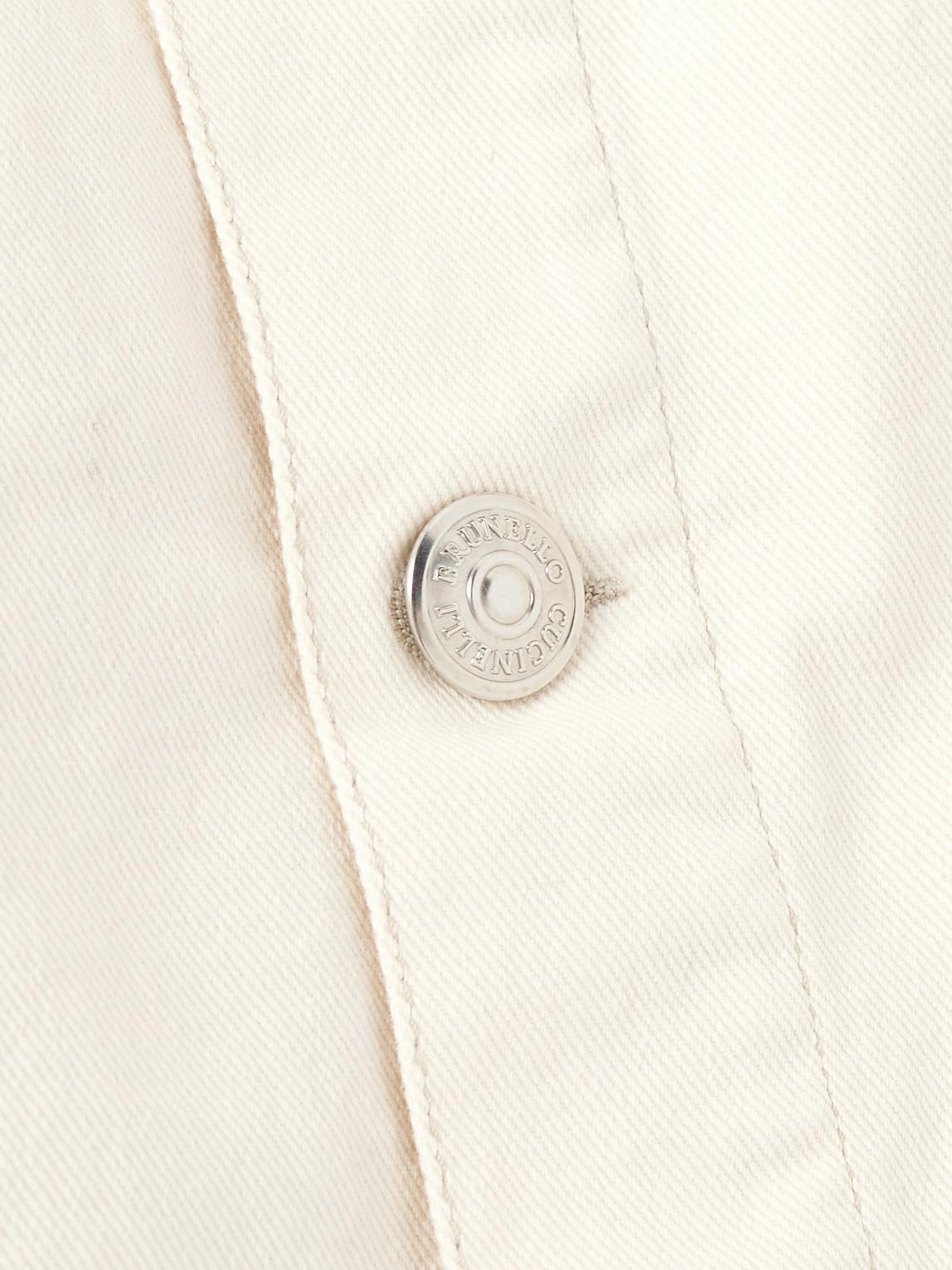 BRUNELLO CUCINELLI Slim-fit Denim Jacket In White Product Image