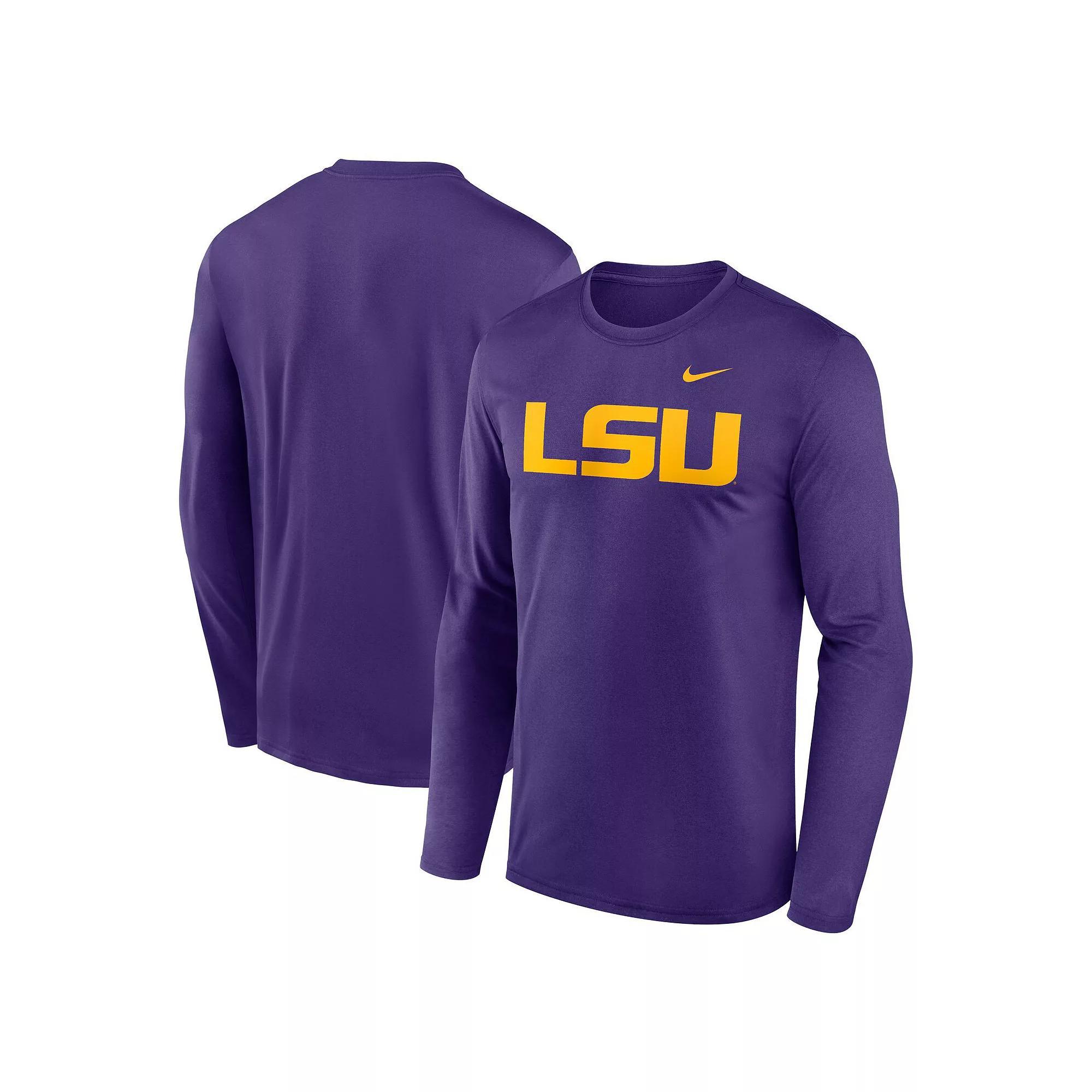 Men's Nike Purple LSU Tigers Primetime Primary Legend Long Sleeve T-Shirt, Size: Large Product Image