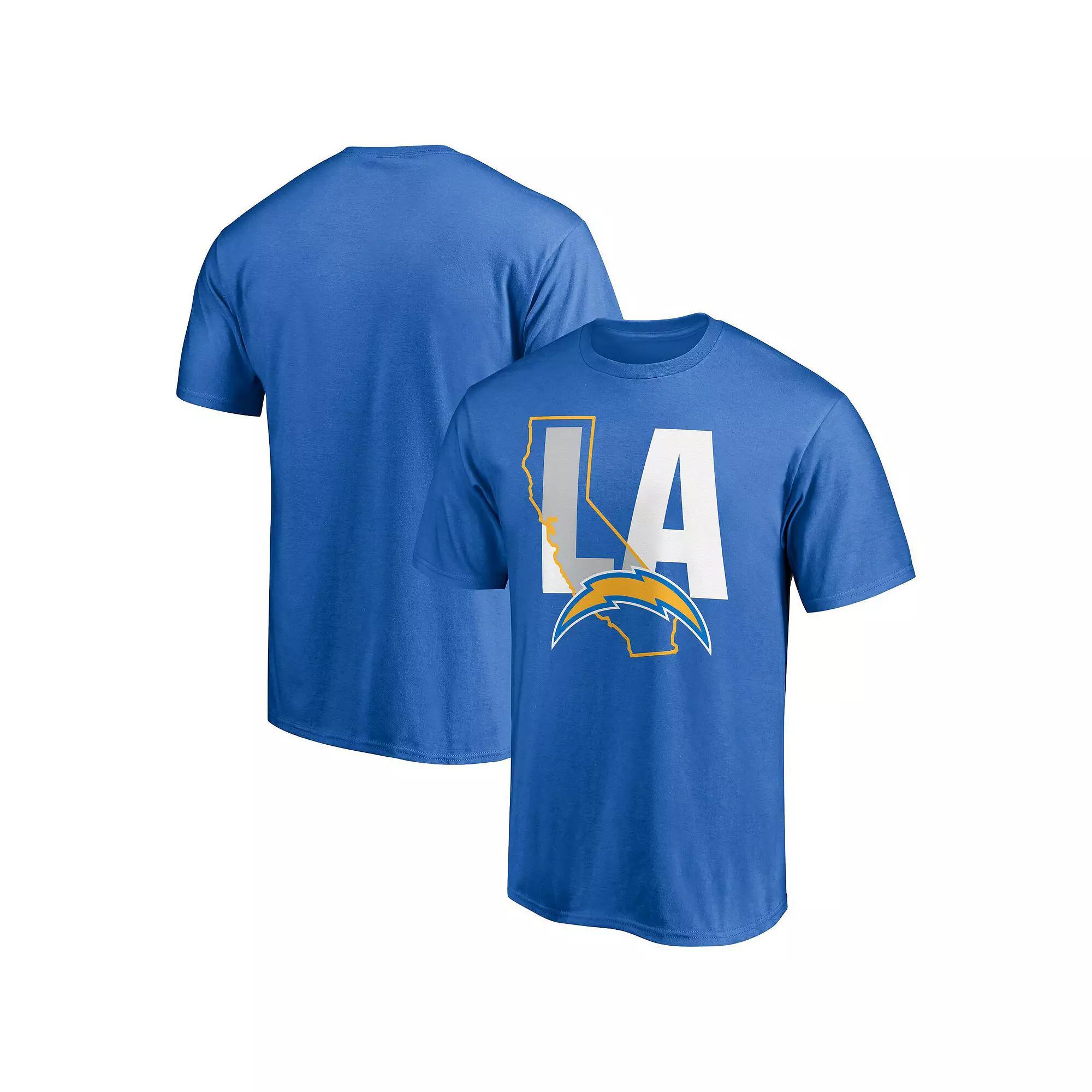 Men's Fanatics Branded Powder Blue Los Angeles Chargers Hometown Collection 1st Down T-Shirt, Size: Small, Light Product Image