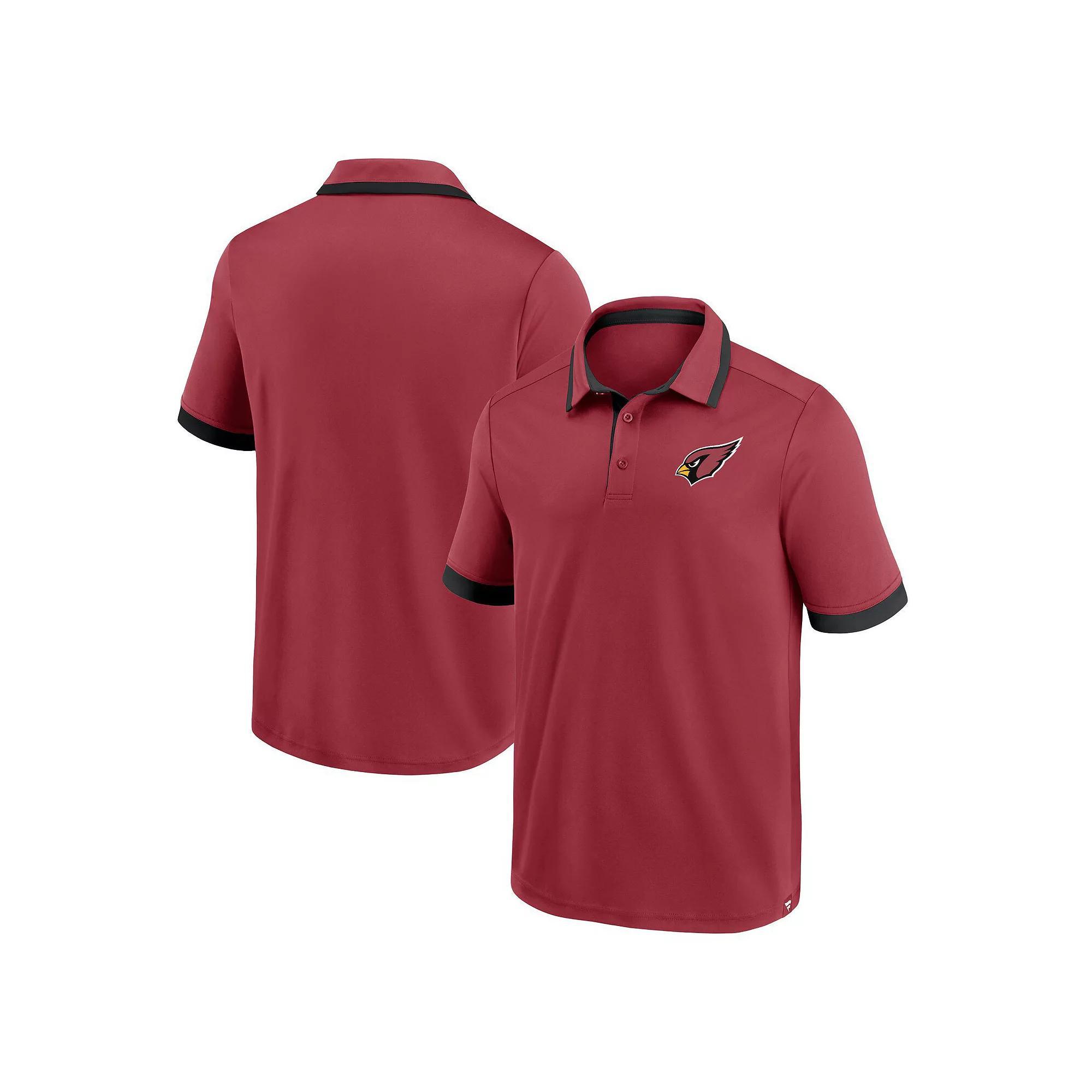 Men's Fanatics Branded Cardinal Arizona Cardinals Tipped Polo, Size: Small, Red Product Image