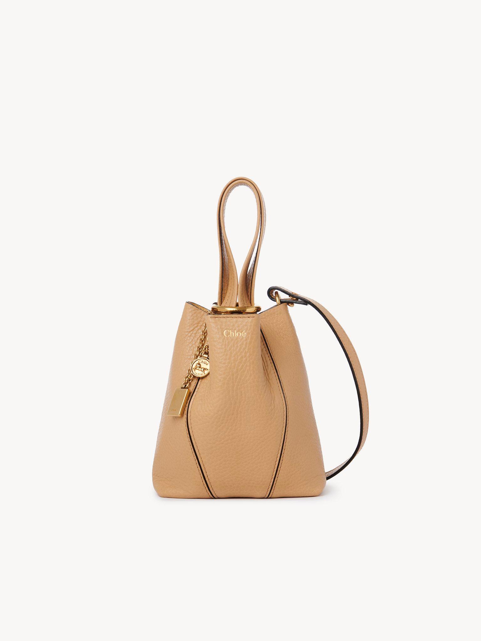 Small Chloé Spin tote bag in grained leather Product Image