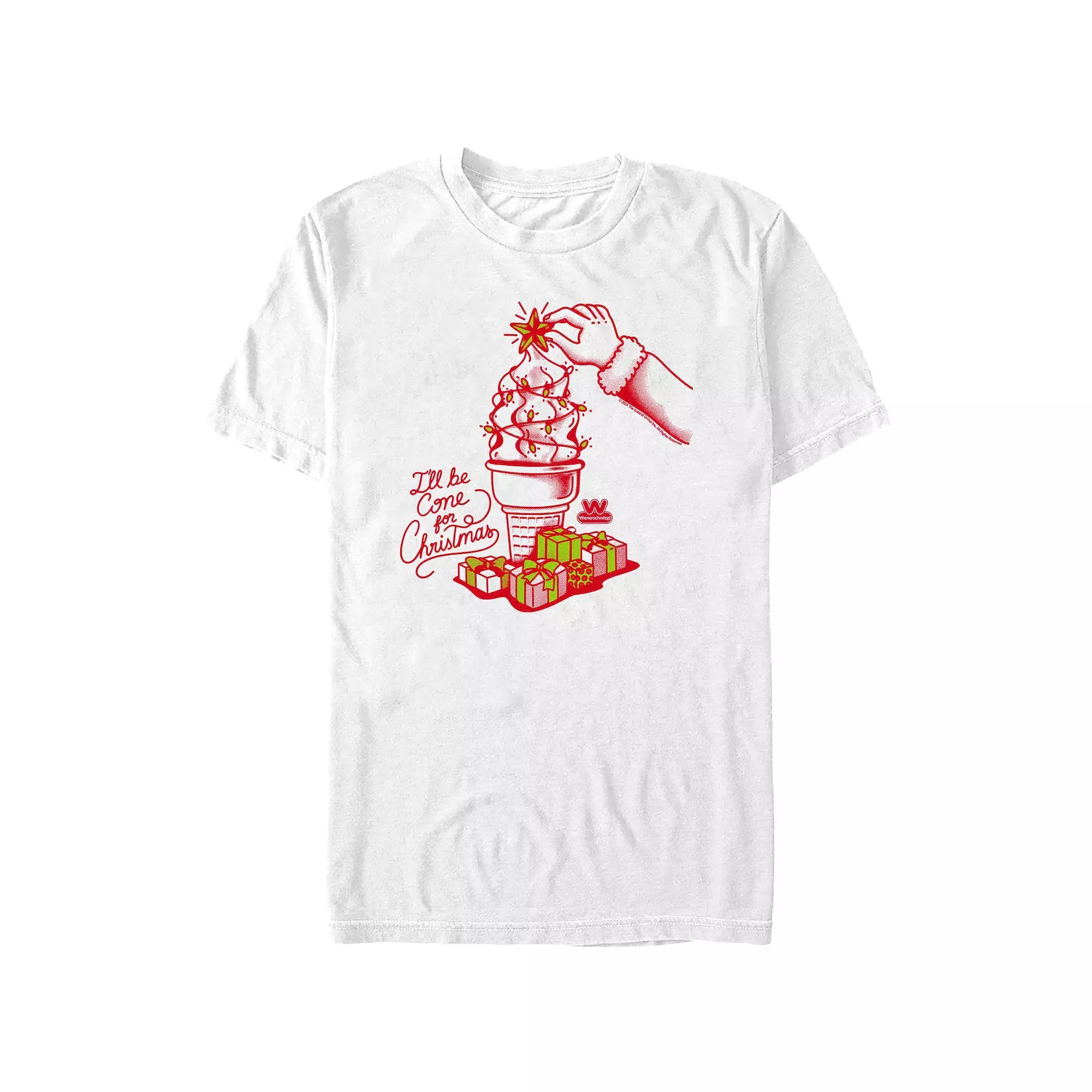 Men's Wienerschnitzel I'll Be Cone For Christmas Graphic Tee, Size: Small, White Product Image