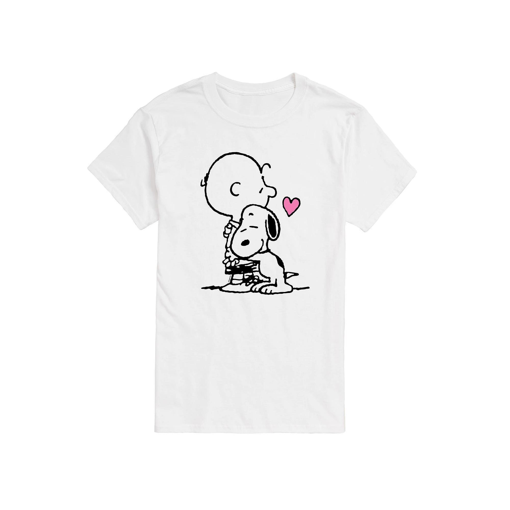 Men's Peanuts Snoopy Charlie Hug Tee,  Product Image