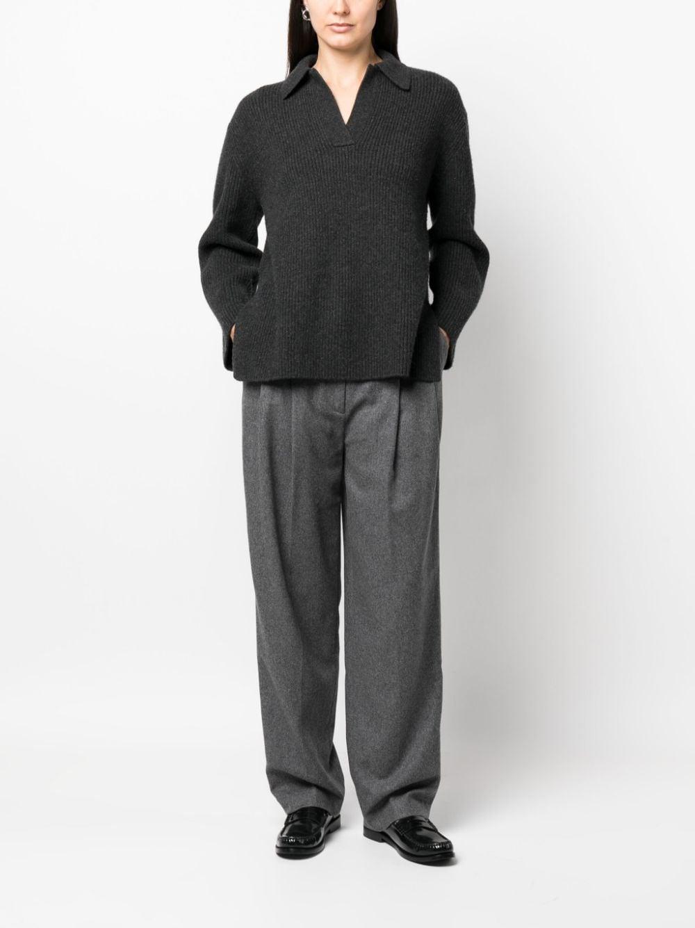 double-pleated tailored trousers Product Image