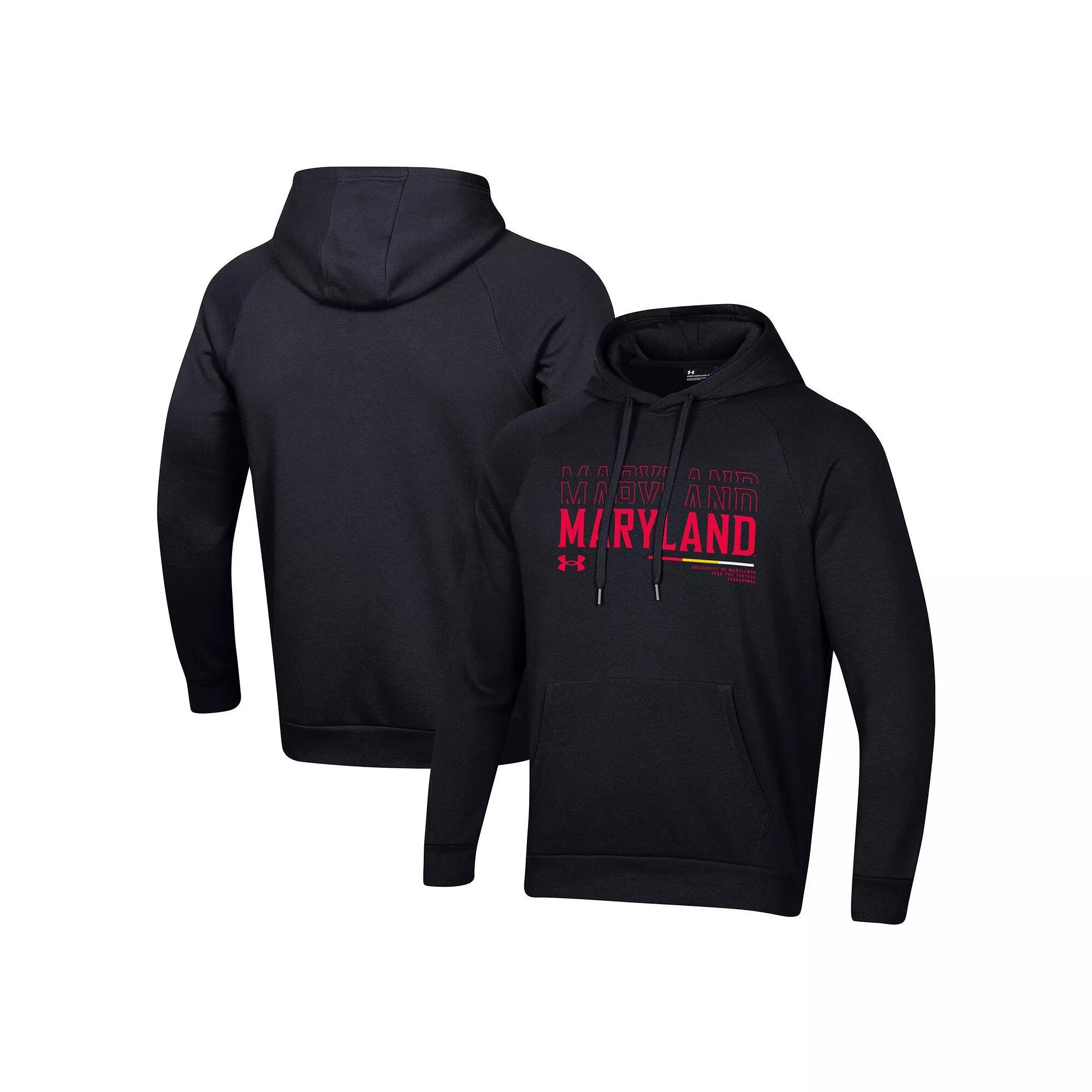 Men's Under Armour Navy Notre Dame Fighting Irish 2024 Sideline Wordmark Rival Pullover Hoodie,  Product Image