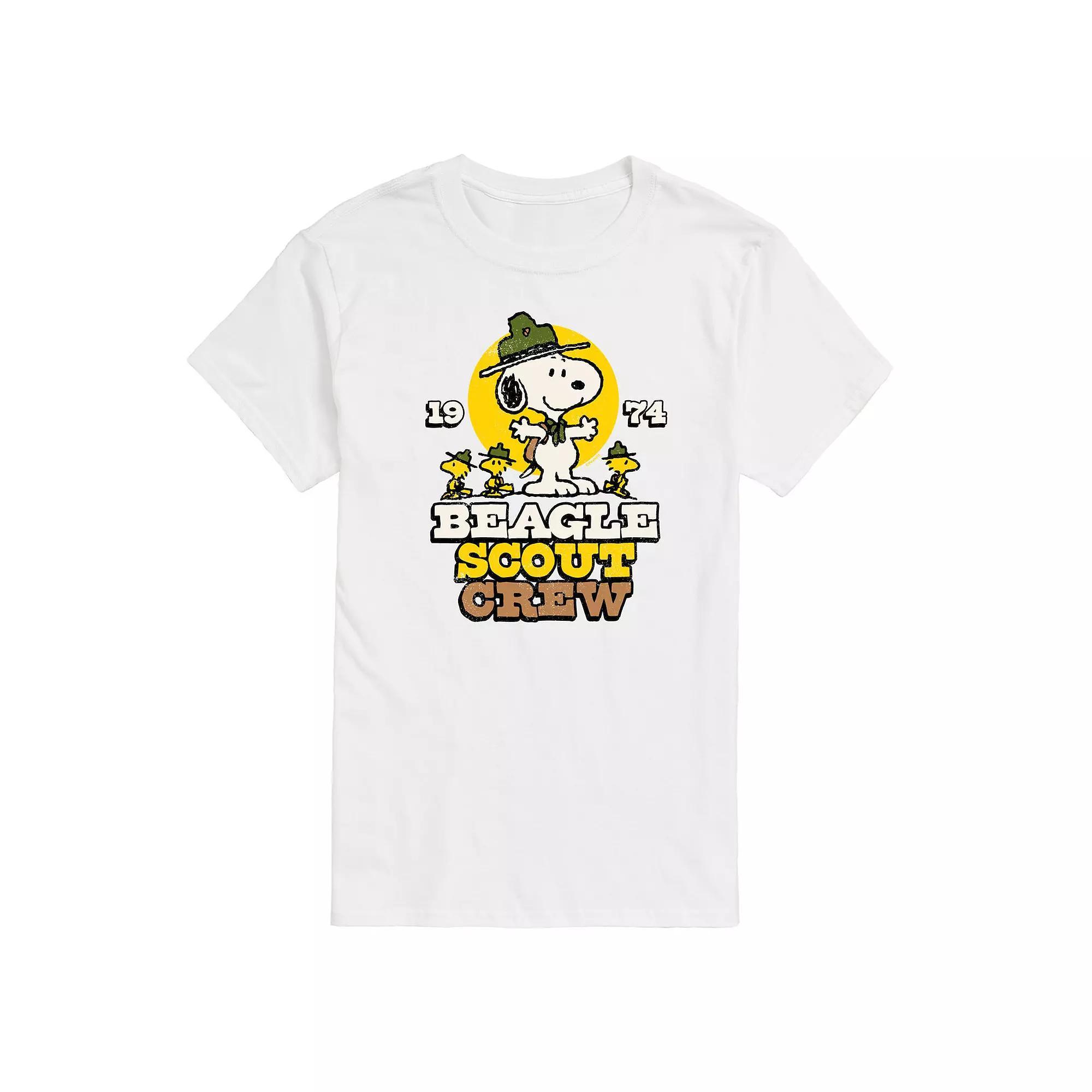 Men's Peanuts Beagle Scout Crew Graphic Tee, Size: XL, White Product Image