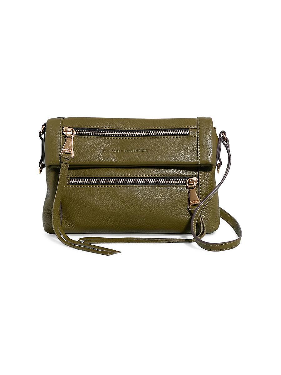 Womens Crosstown Leather Double Entry Crossbody Bag Product Image