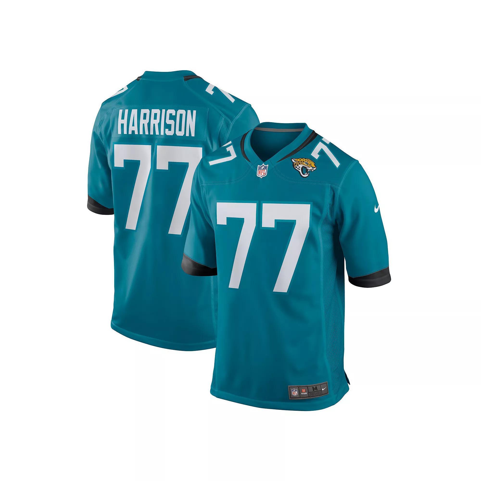 Men's Nike Anton Harrison Teal Jacksonville Jaguars 2023 NFL Draft First Round Pick Game Jersey, Size: 3XL, Blue Product Image