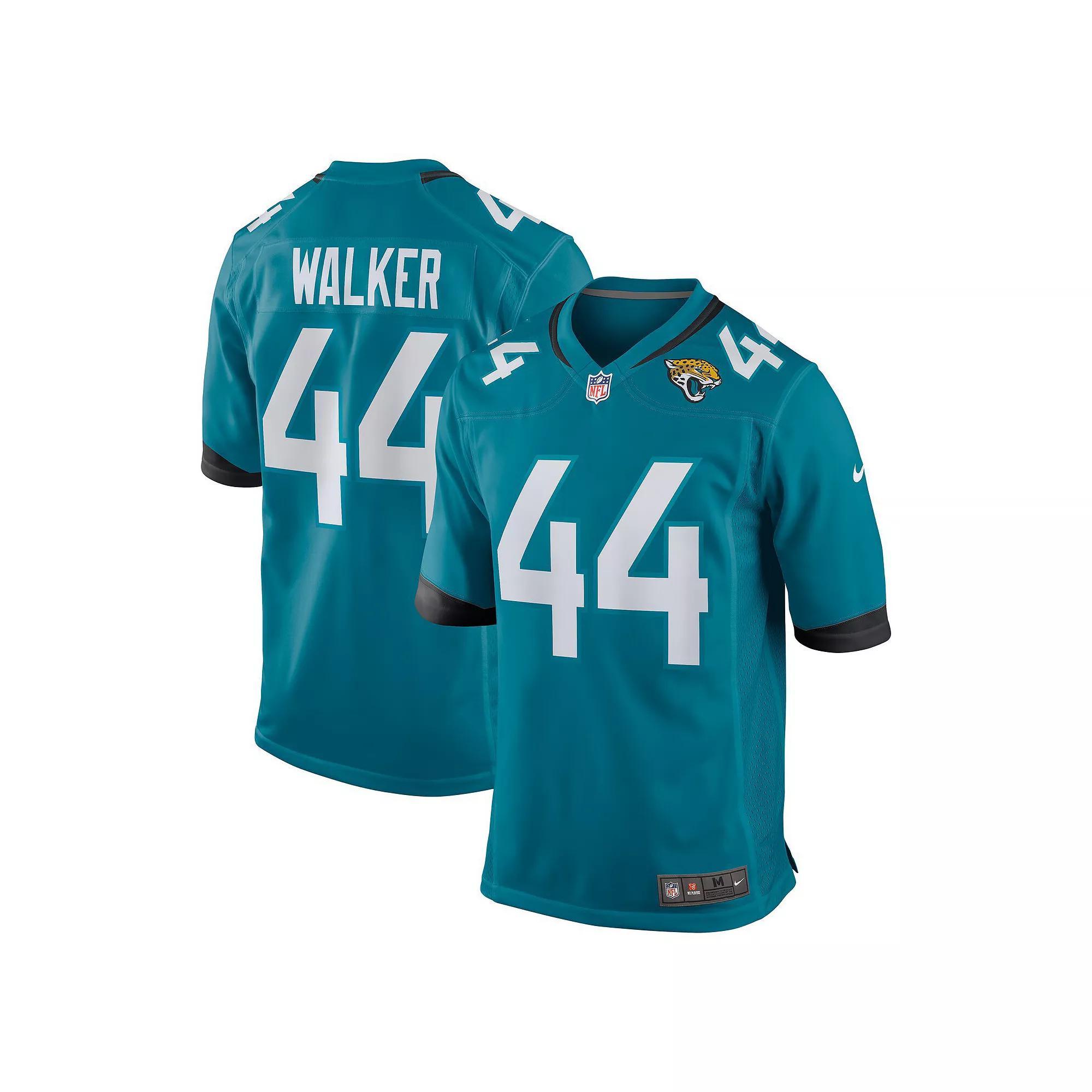 Men's Nike Travon Walker Teal Jacksonville Jaguars Player Game Jersey,  Product Image