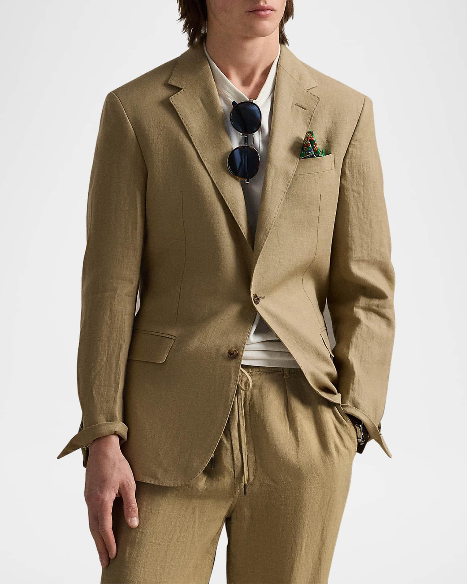 Men's Tailored Linen Suit Jacket Product Image