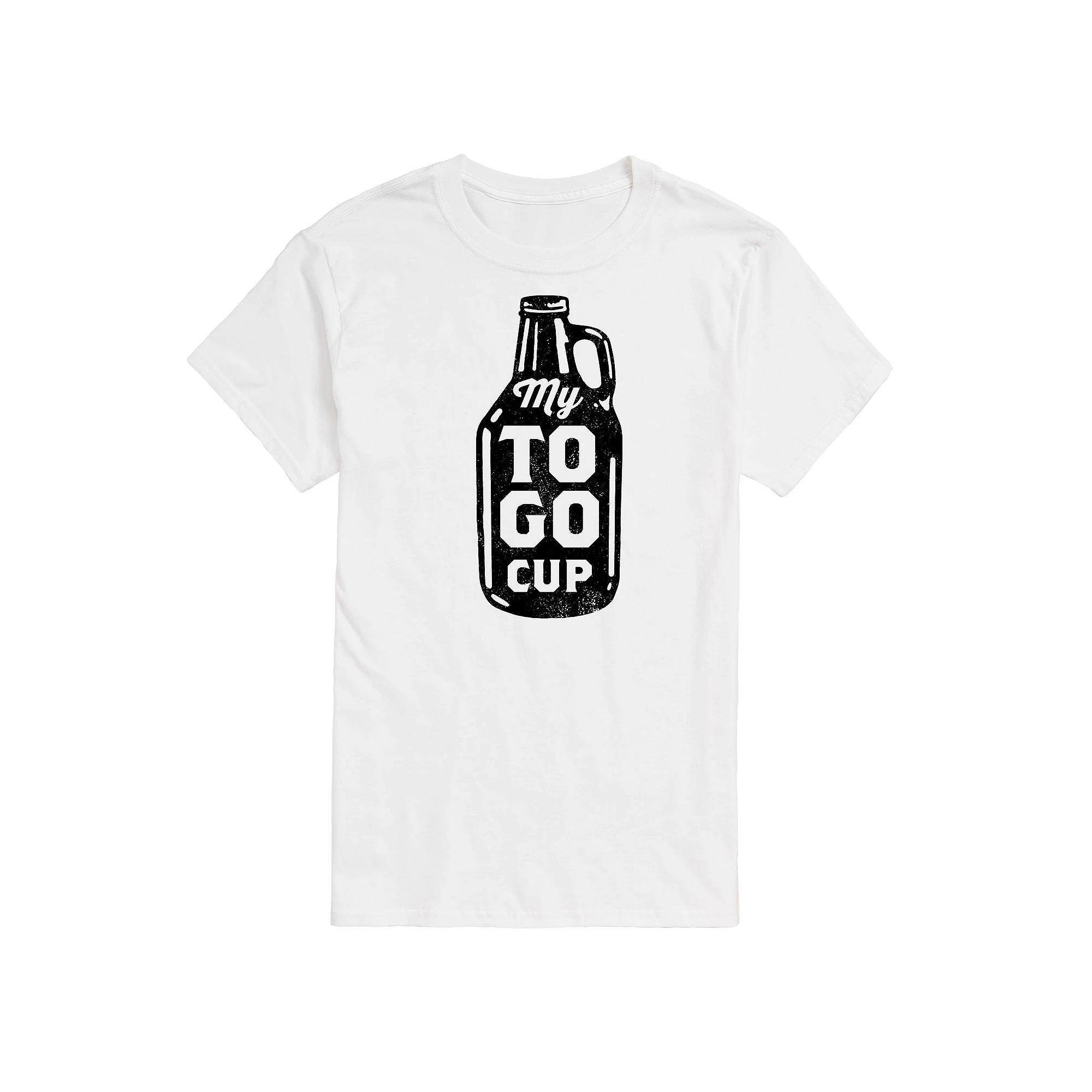 Men's My To Go Cup Graphic Tee, Size: Large, White Product Image