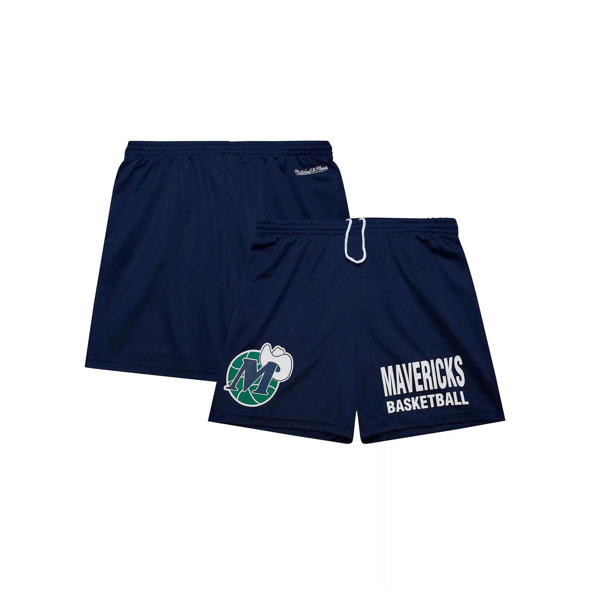 Men's Mitchell & Ness Navy Dallas Mavericks Hardwood Classics Gameday Mesh Shorts, Size: XL, Blue Product Image