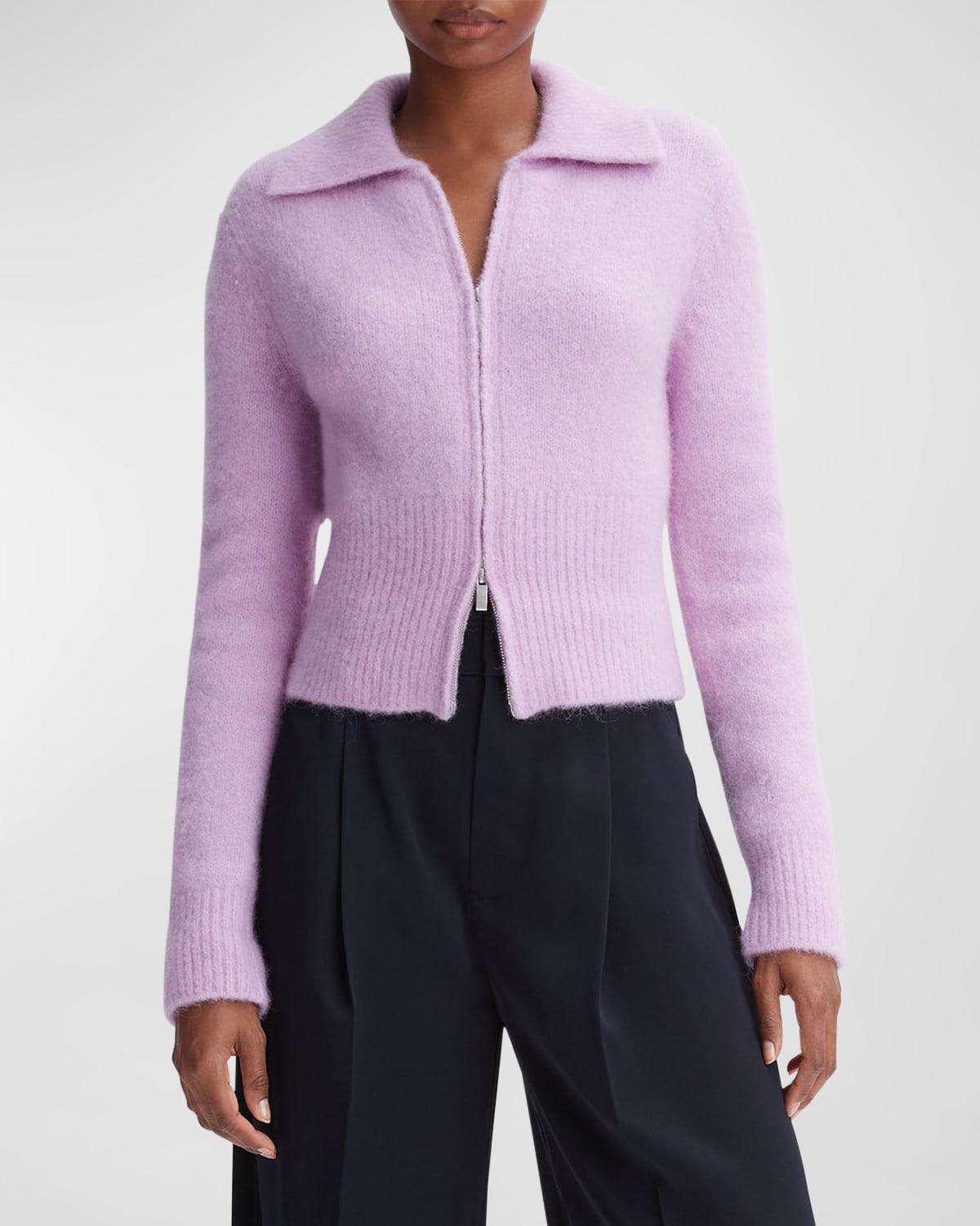 Womens Alpca-Blend Zip-Front Cardigan Product Image