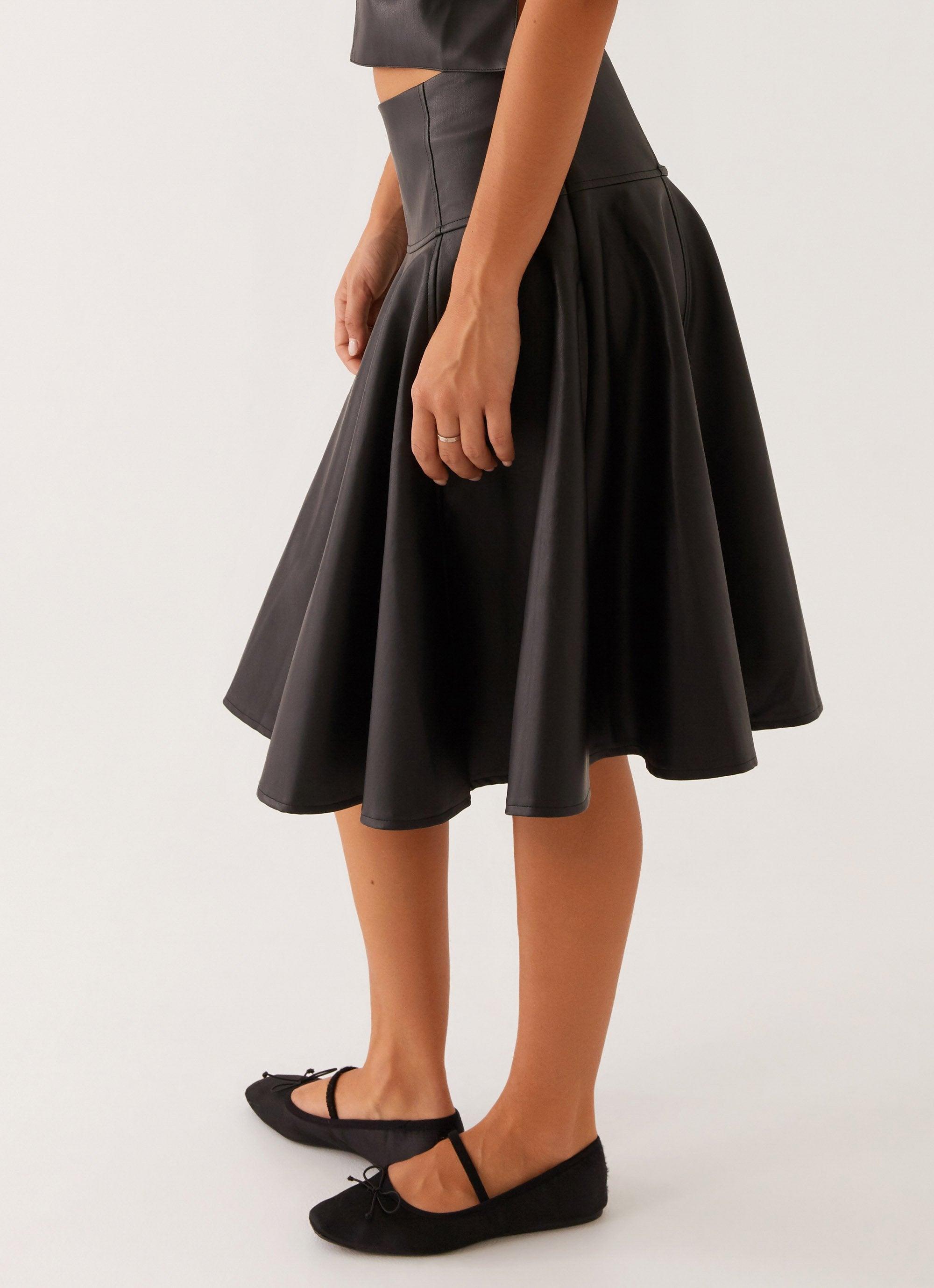 Tyler Midi Skirt - Black Product Image