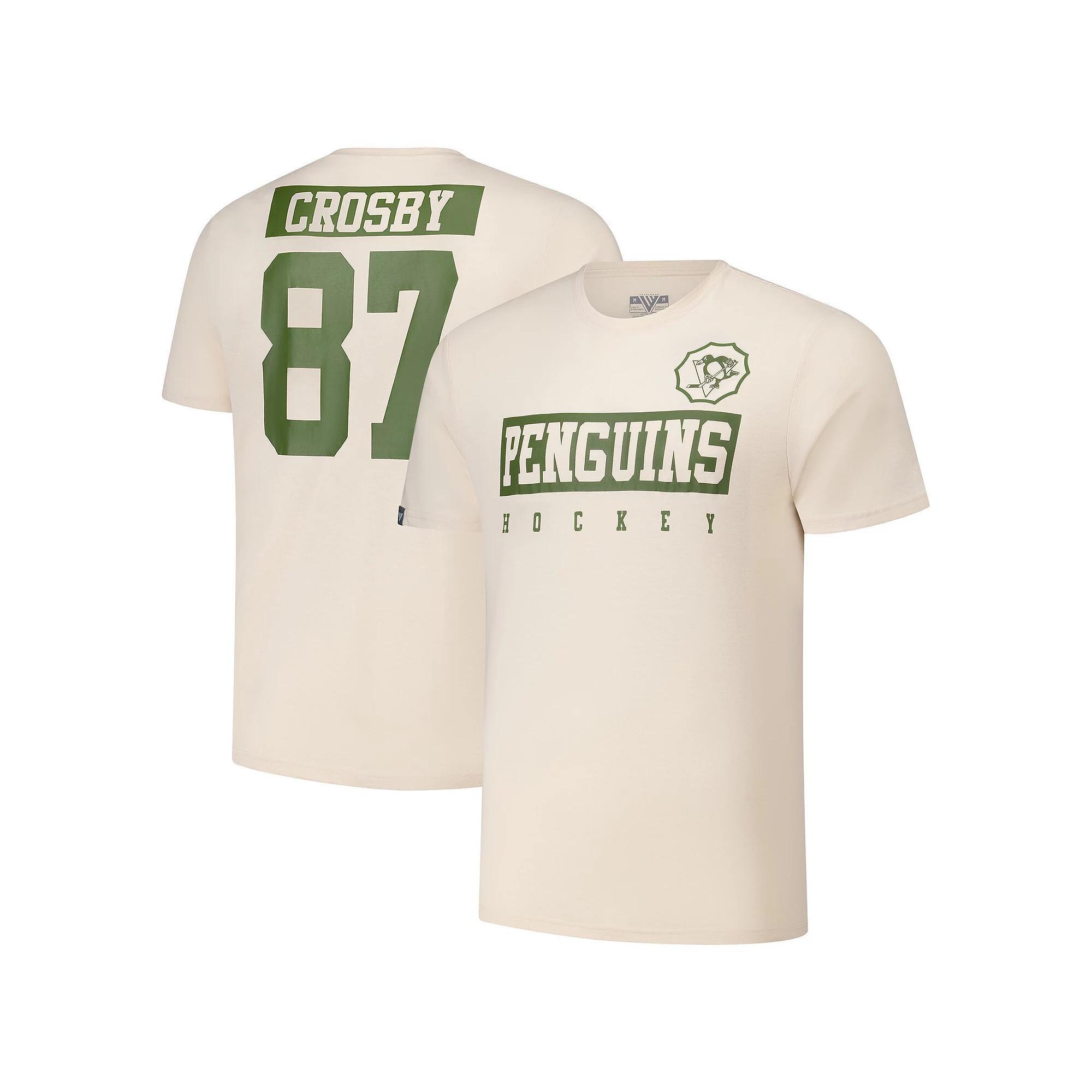 Men's Levelwear Sidney Crosby Khaki Pittsburgh Penguins 2024 NHL Military Appreciation Richmond Delta Player Name & Number T-Shirt,  Product Image