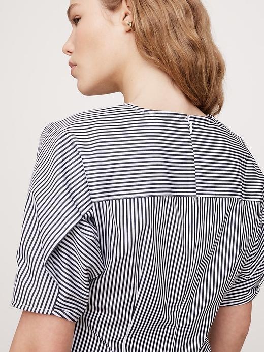 Puff-Sleeve Poplin Top Product Image