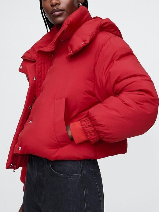 Cropped Duvet Wrap Puffer Jacket Product Image