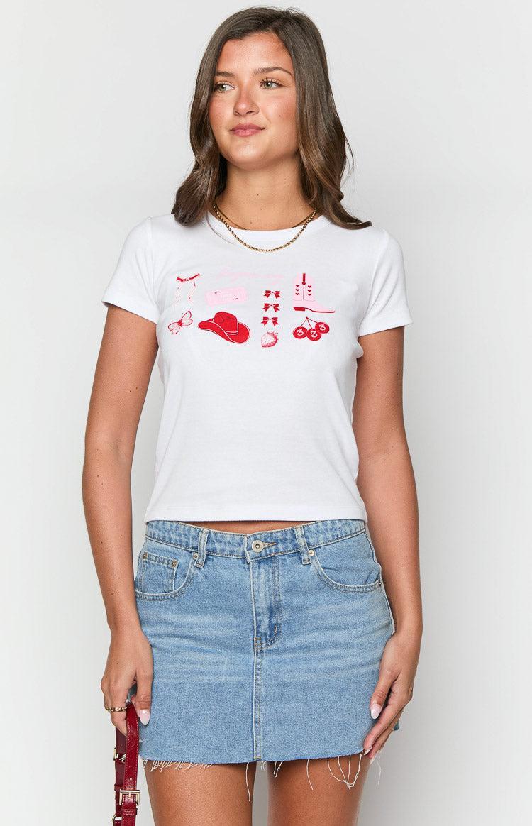 Self Love Club White Tee Product Image