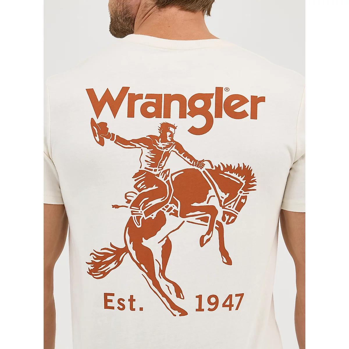 Men's Wrangler Bucking Cowboy Back Graphic T-Shirt in Rider Product Image