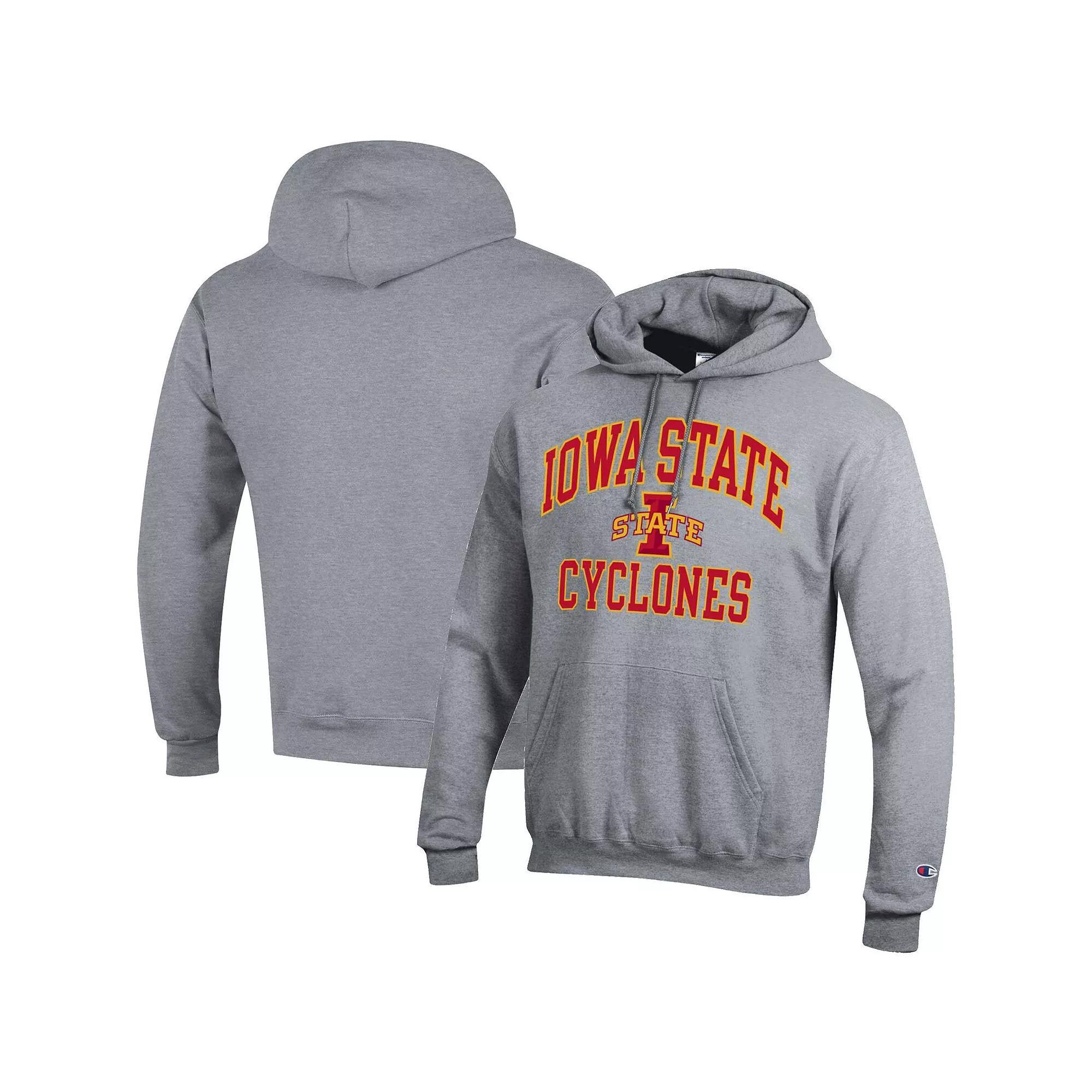 Men's Champion Heather Gray Iowa State Cyclones High Motor Pullover Hoodie,  Product Image