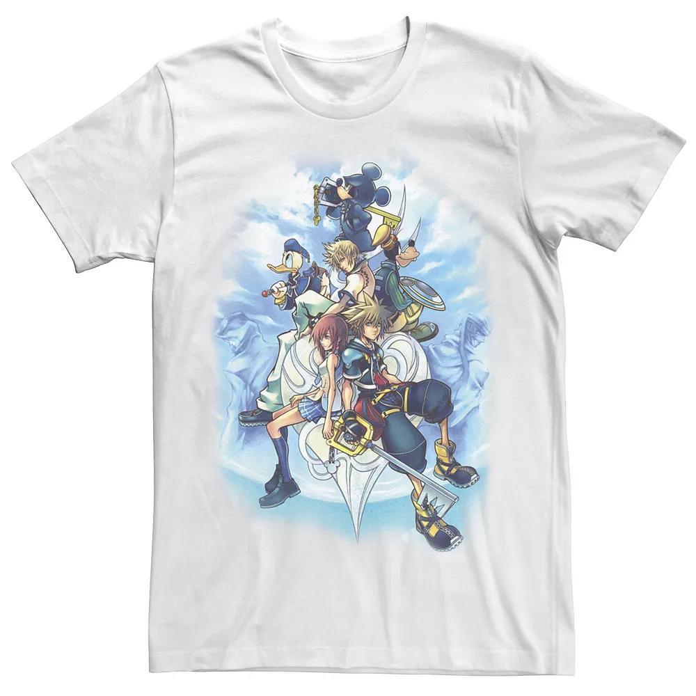 Men's Kingdom Hearts Sky Group Tee, Size: Large, White Product Image