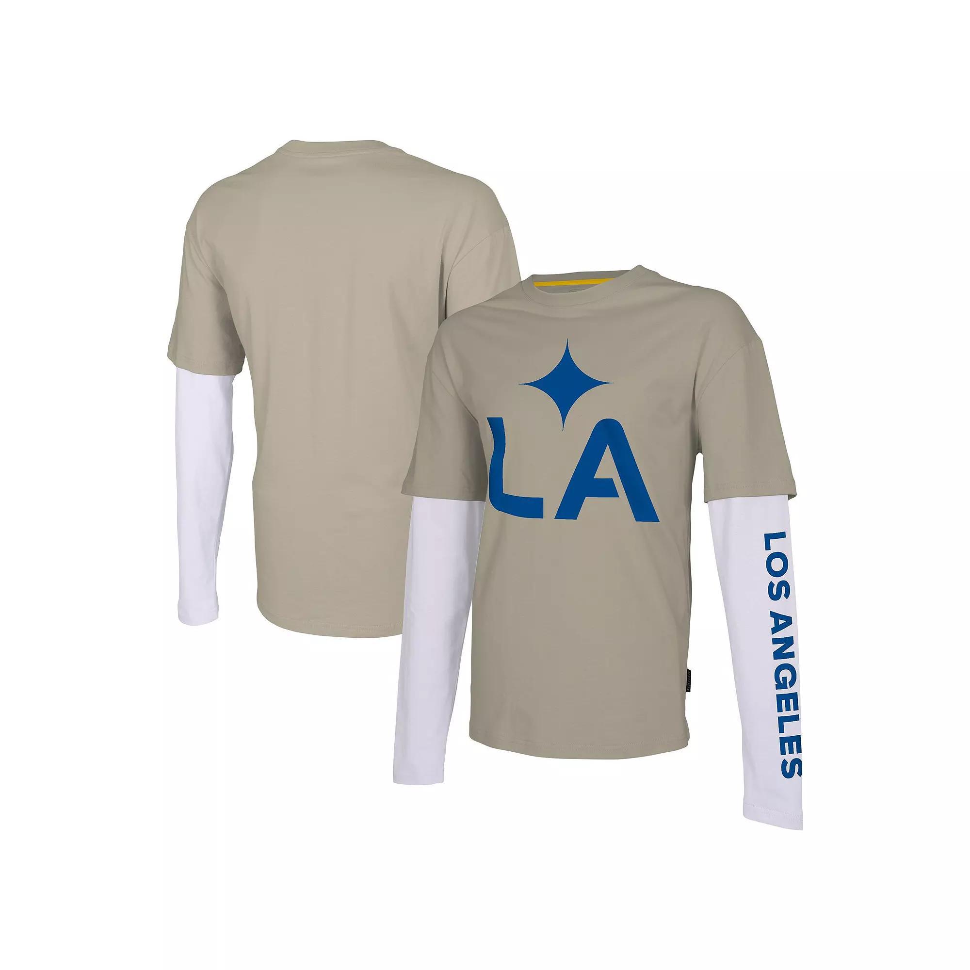 Men's Stadium Essentials Tan LA Galaxy Status Long Sleeve T-Shirt, Size: Large, Team Product Image
