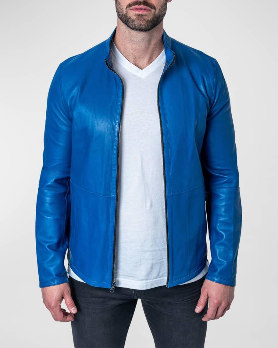 Mens Reversible Leather Lab Jacket Product Image