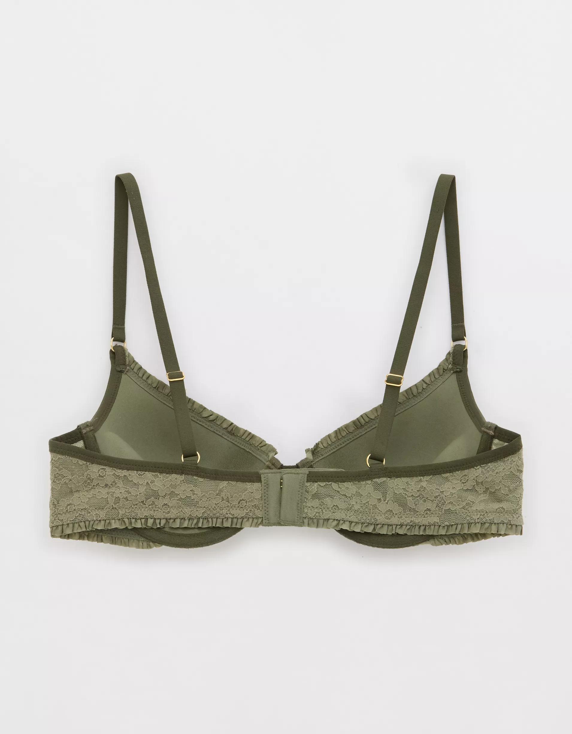 Show Off Vintage Lace Plunge Push Up Bra Product Image