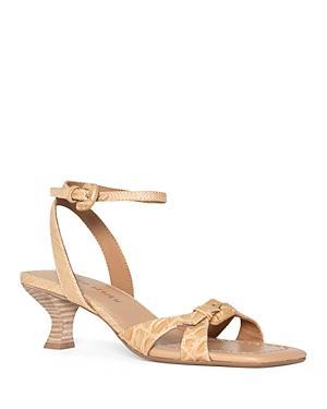 Donald Pliner Womens Croc Embossed Kitten Heel Sandals Product Image