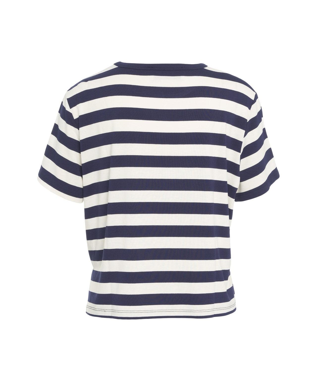 Striped cropped t-shirt Product Image