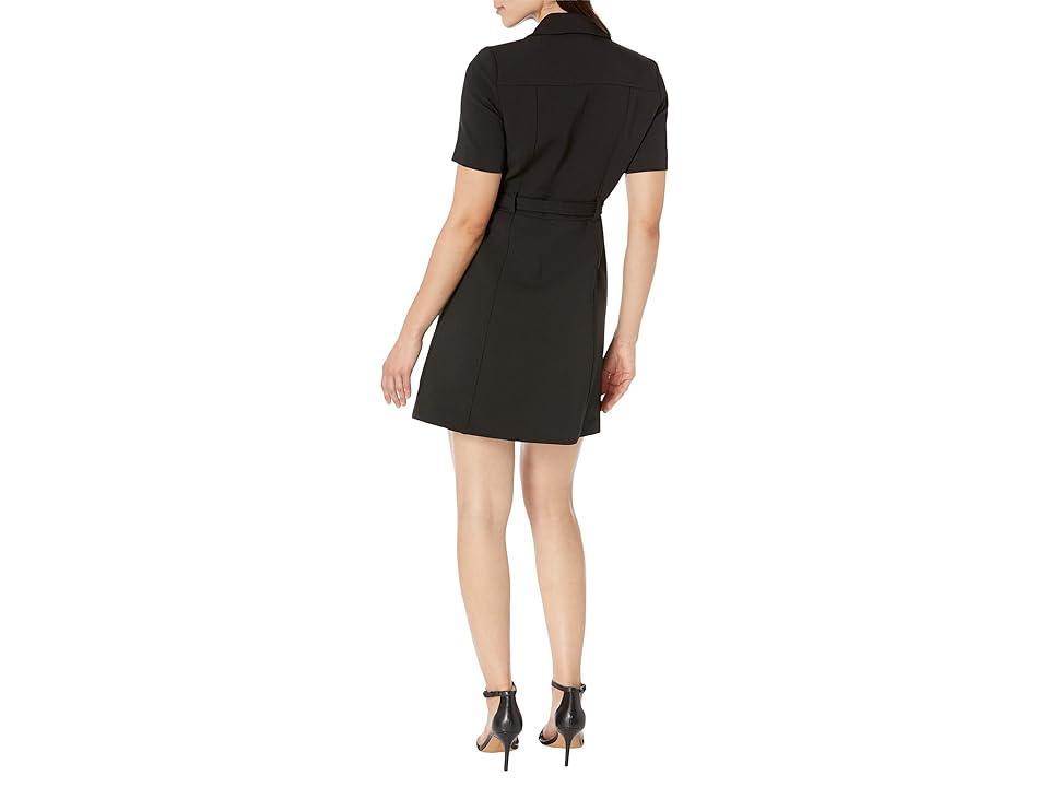 Stretch Crepe Belted Utility Dress Product Image