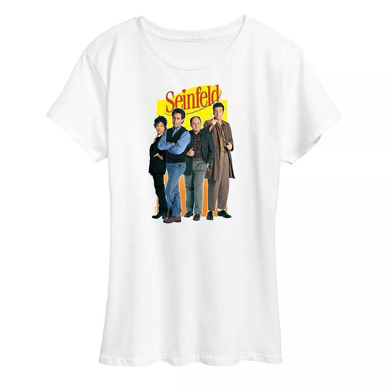 Women's Seinfeld Group Photo Graphic Tee, Size: Large, Grey Gray Product Image