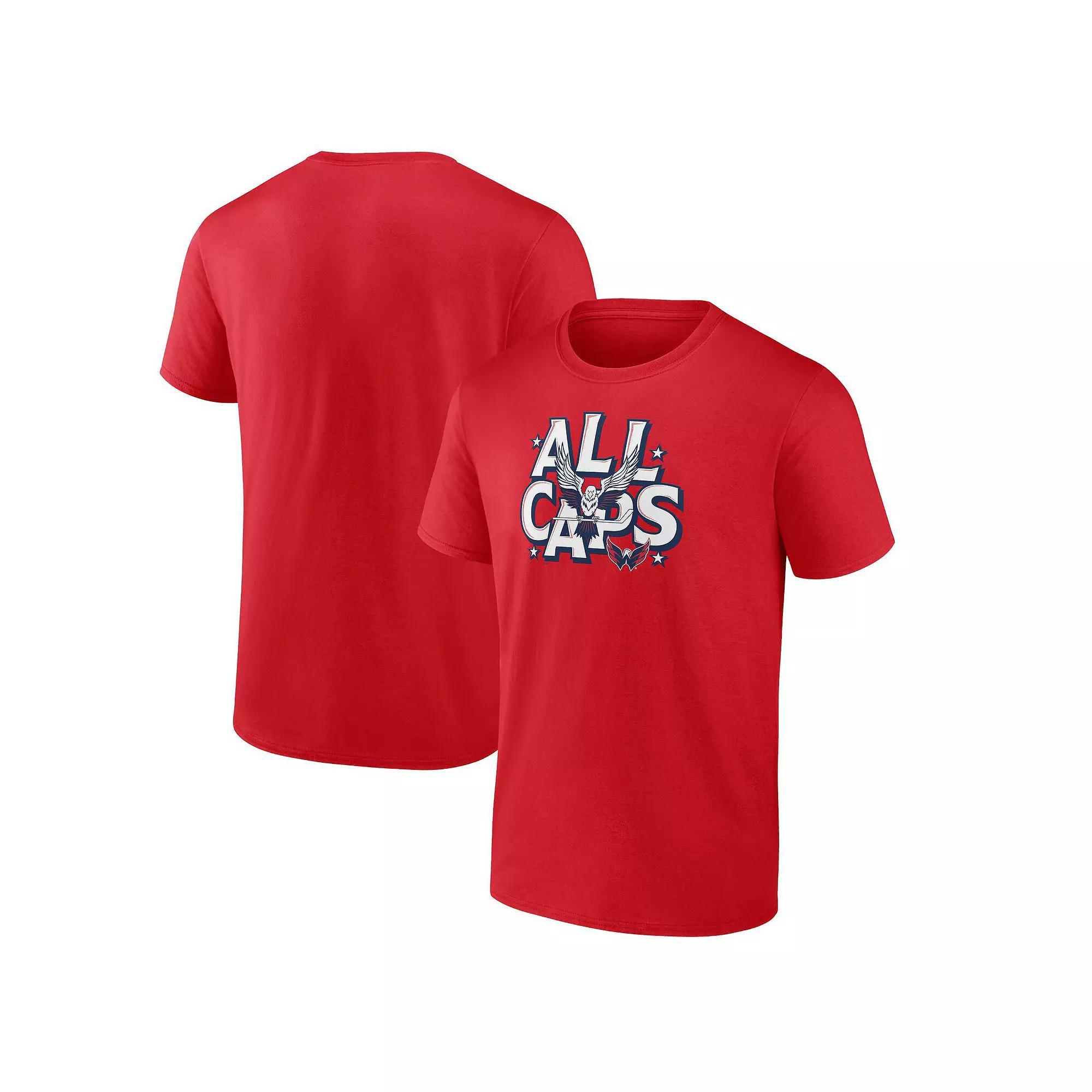Men's Fanatics Red Washington Capitals Local Domain T-Shirt,  Product Image