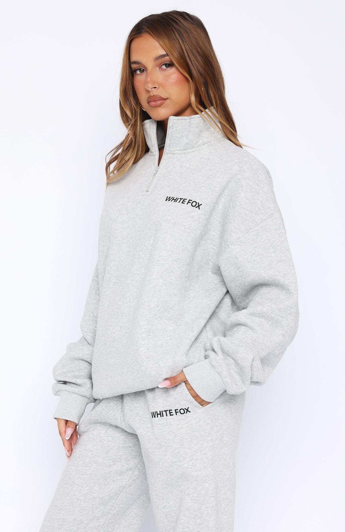 Core Classic Zip Front Sweater Dark Grey Marle Product Image