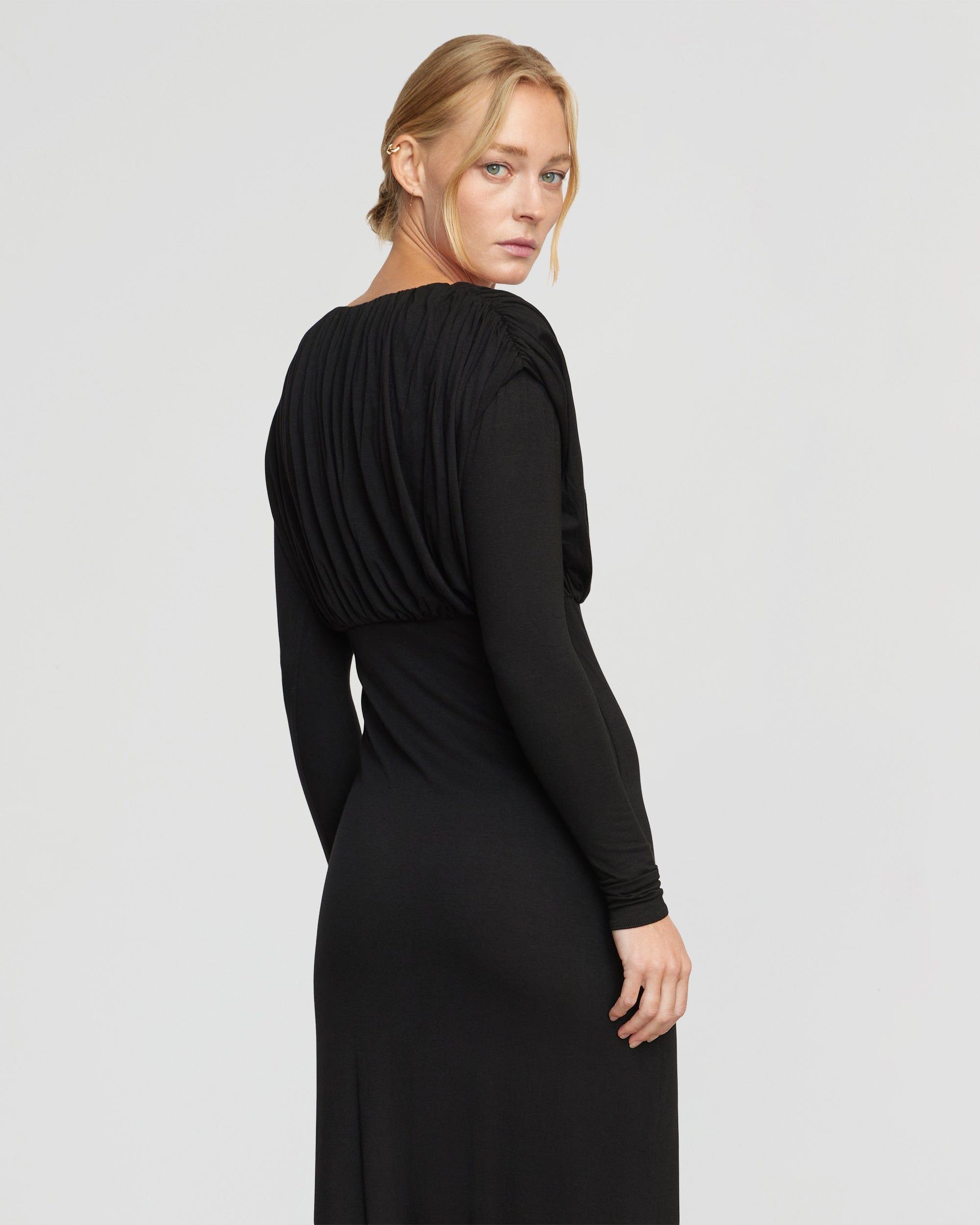 Espe Ruched Long-Sleeve Maxi Dress Product Image