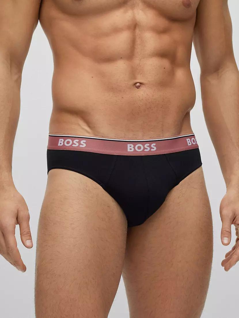 Three-Pack Of Regular-Rise Stretch-Cotton Briefs Product Image