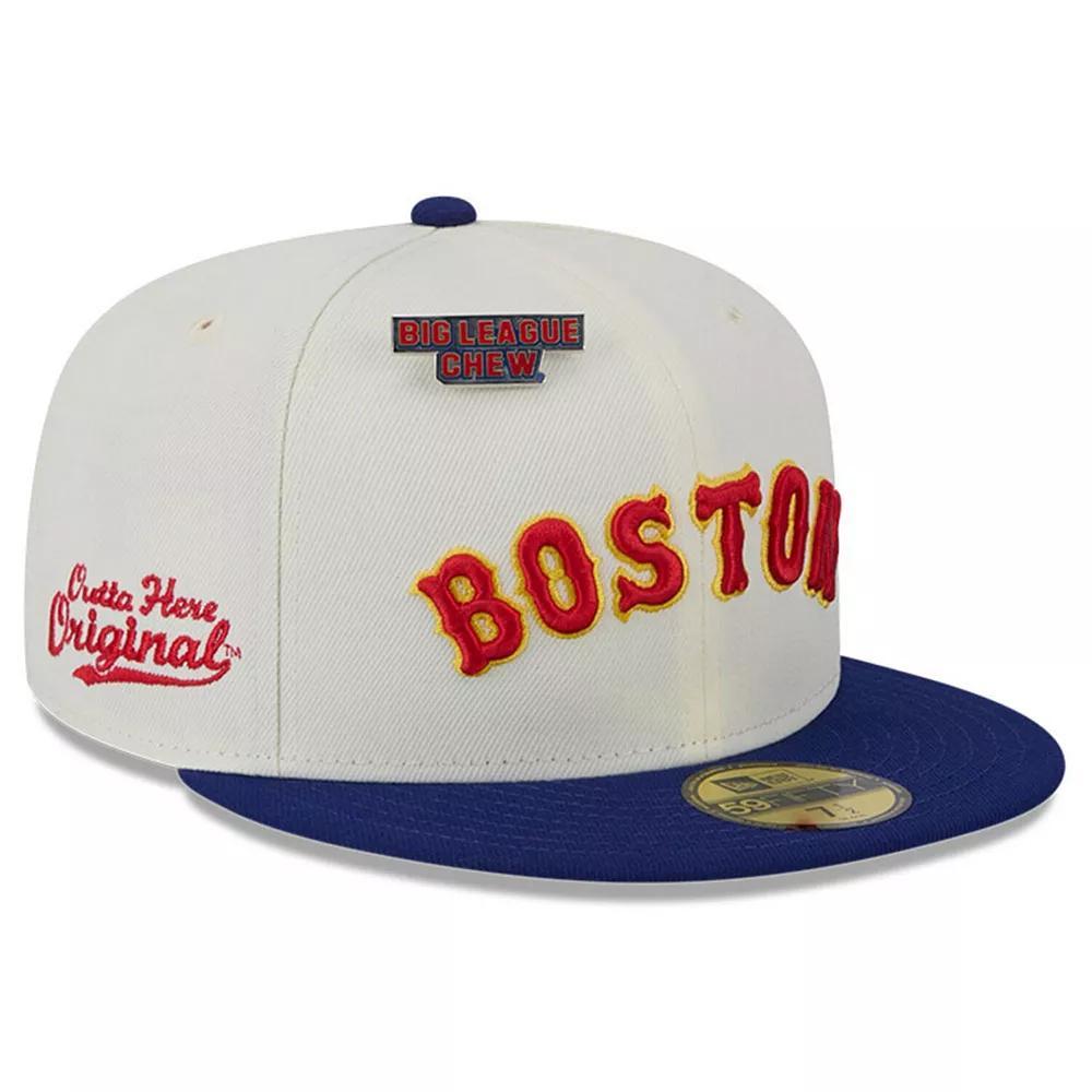 Men's New Era White Boston Red Sox Big League Chew Original 59FIFTY Fitted Hat,  Product Image