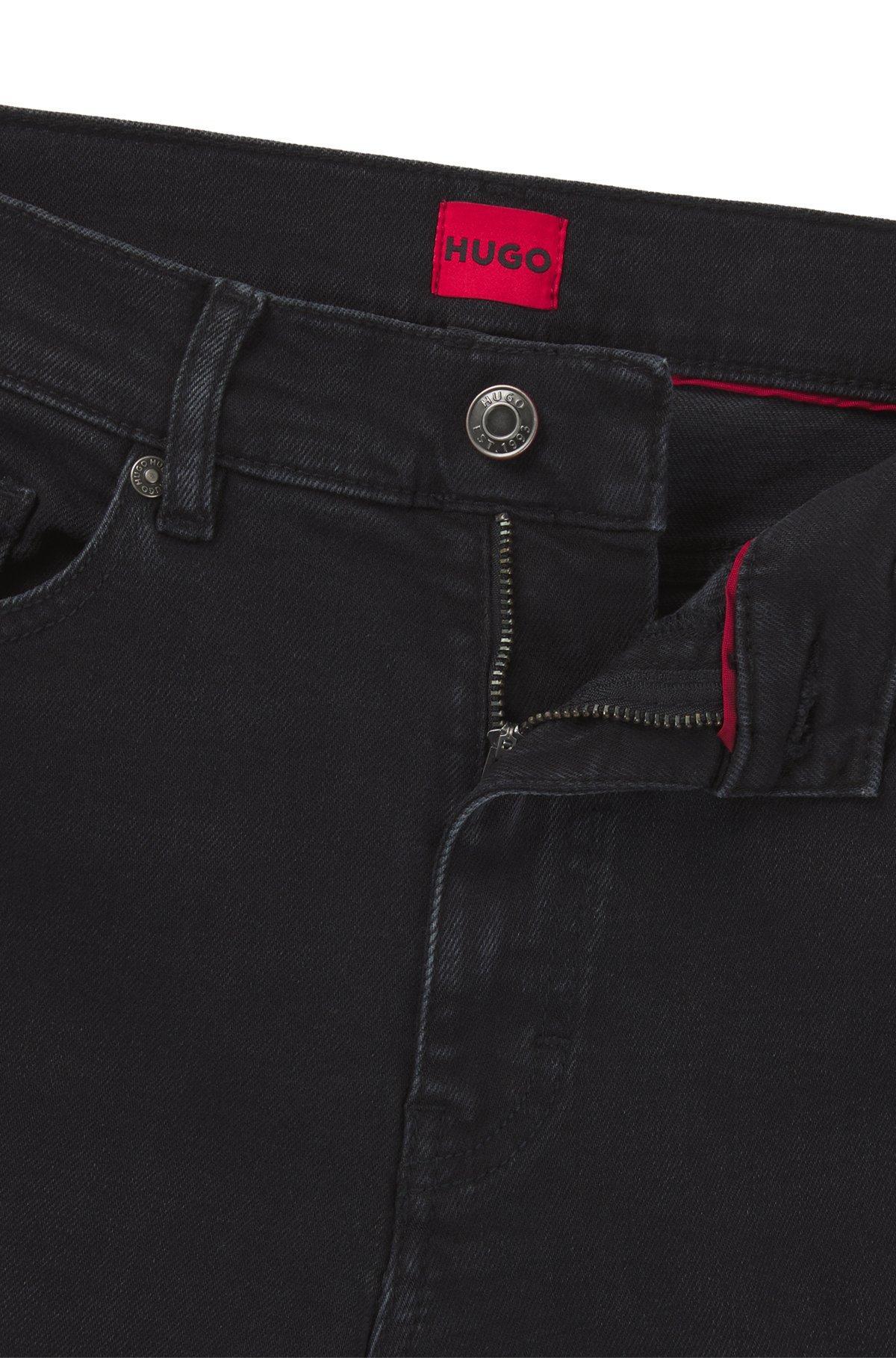 Slim-fit jeans in black stretch denim Product Image