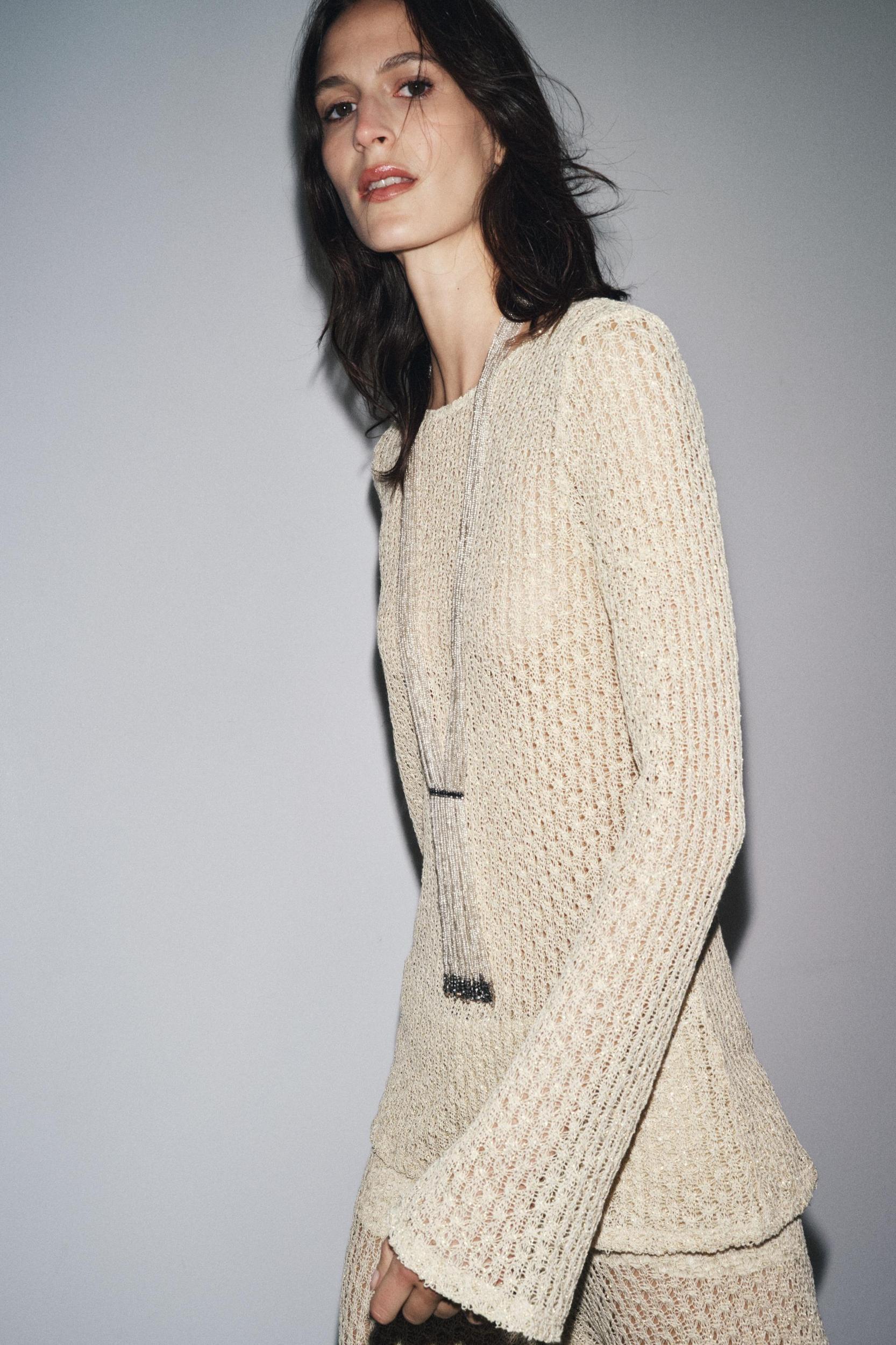 METALLIC THREAD TUNIC TOP Product Image