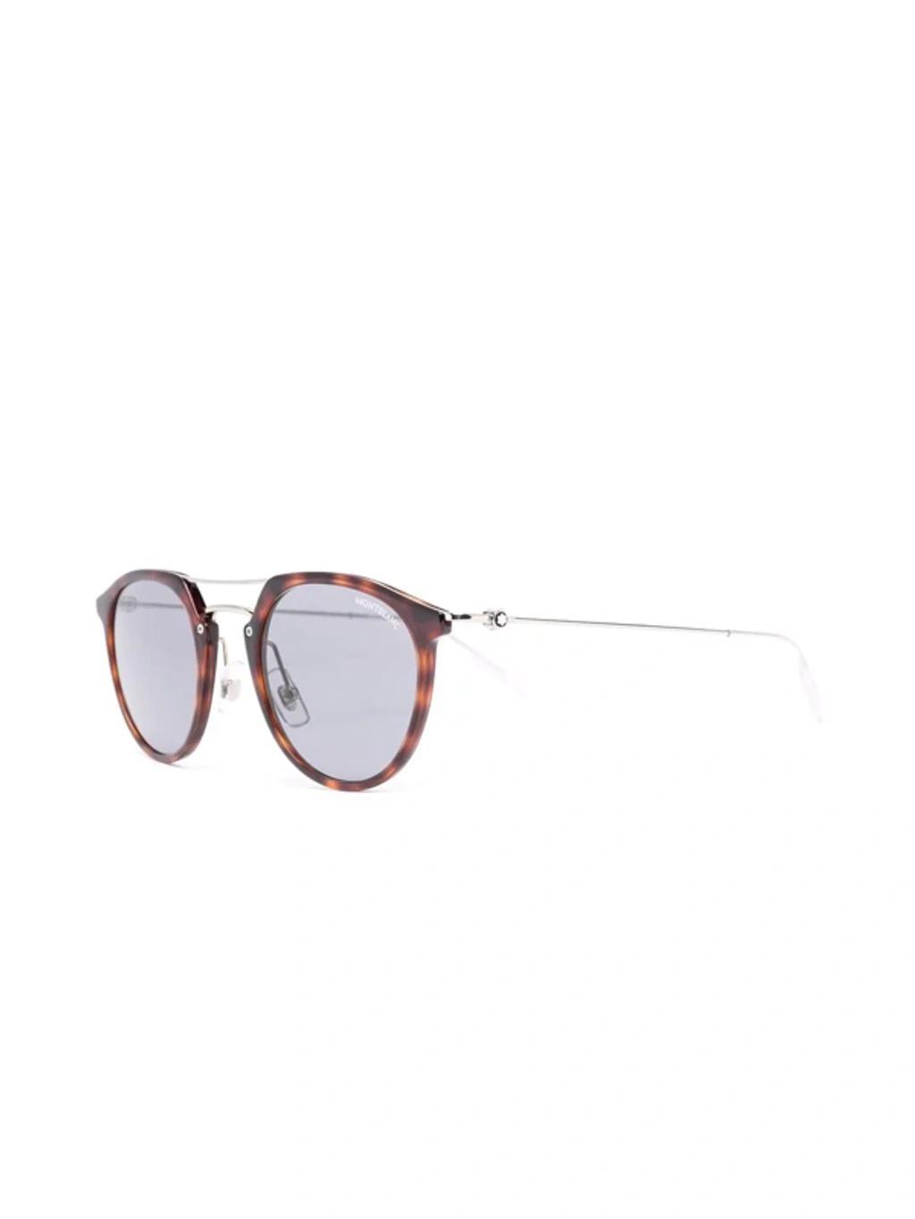 MONTBLANC Mb0204s Round Glasses In Brown Product Image