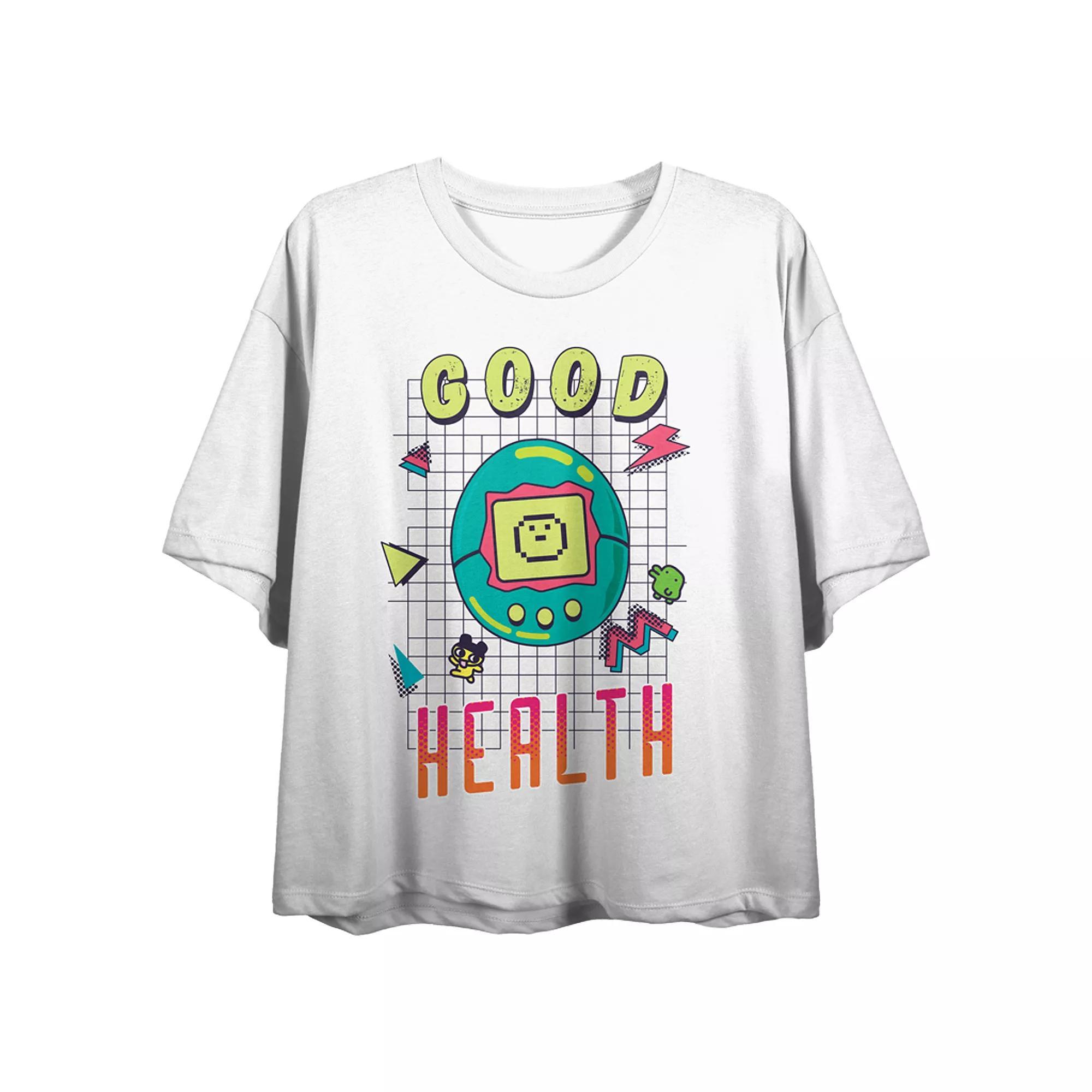 Juniors' Tamagotchi "Good Health" Graphic Tee, Women's, Size: XS, White Product Image