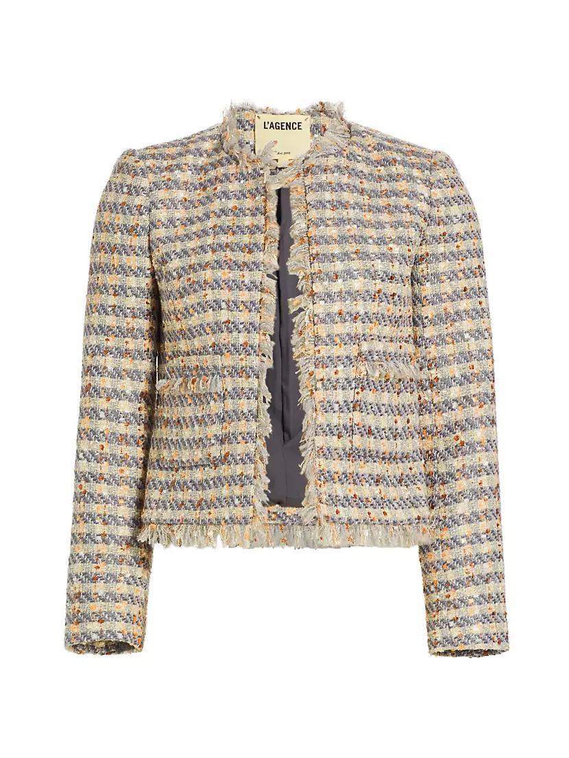 Angelina Fringed Tweed Jacket Product Image