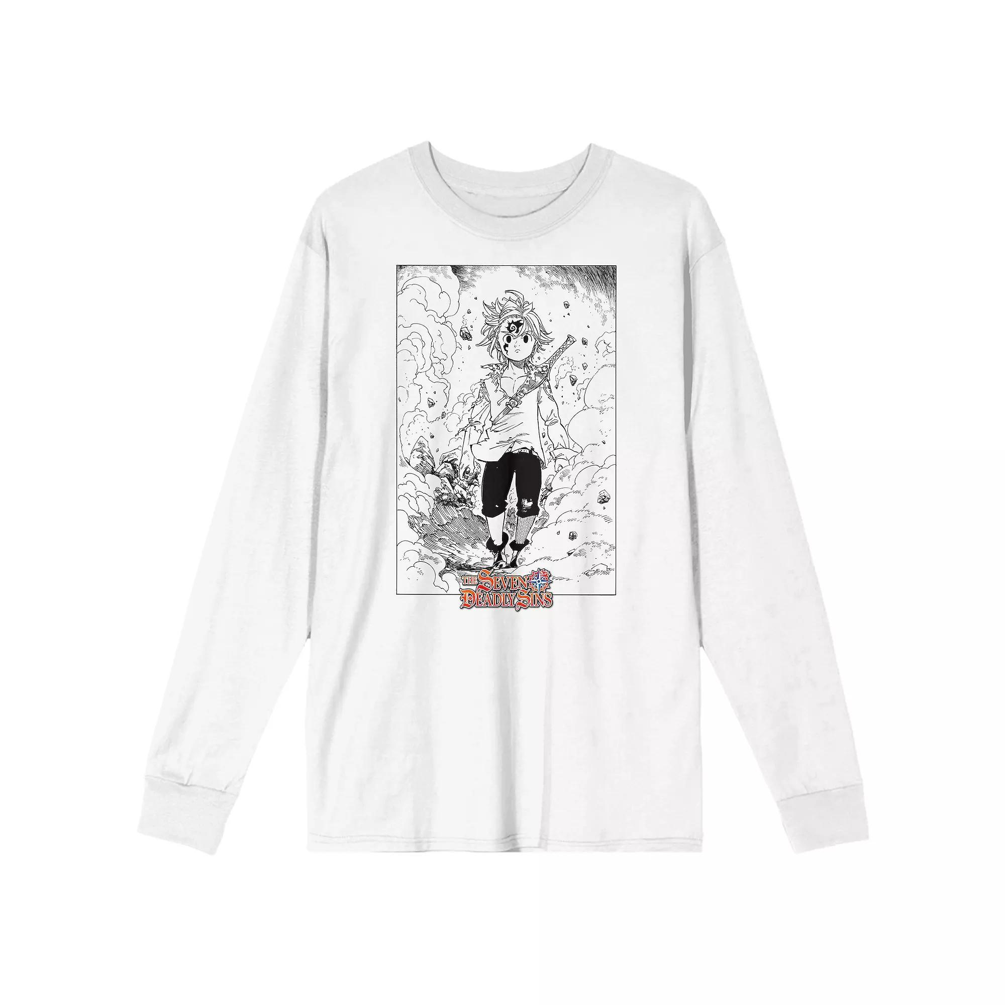 Men's Seven Deadly Sins Meliodas with Demon Mark Long Sleeve Graphic Tee,  Product Image