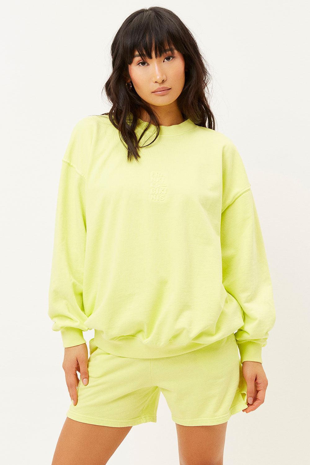 Bennie Oversized Crewneck Sweatshirt - Lemonade Product Image